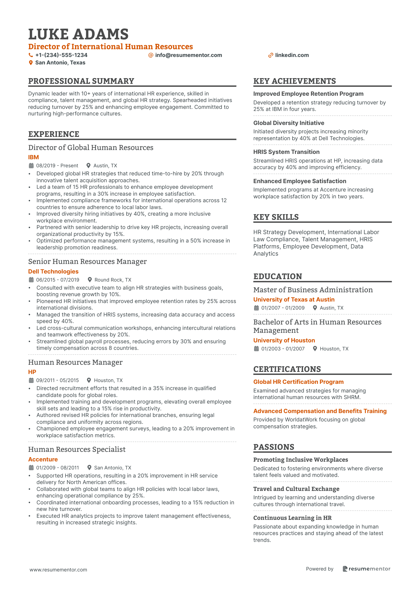 Director of International Human Resources