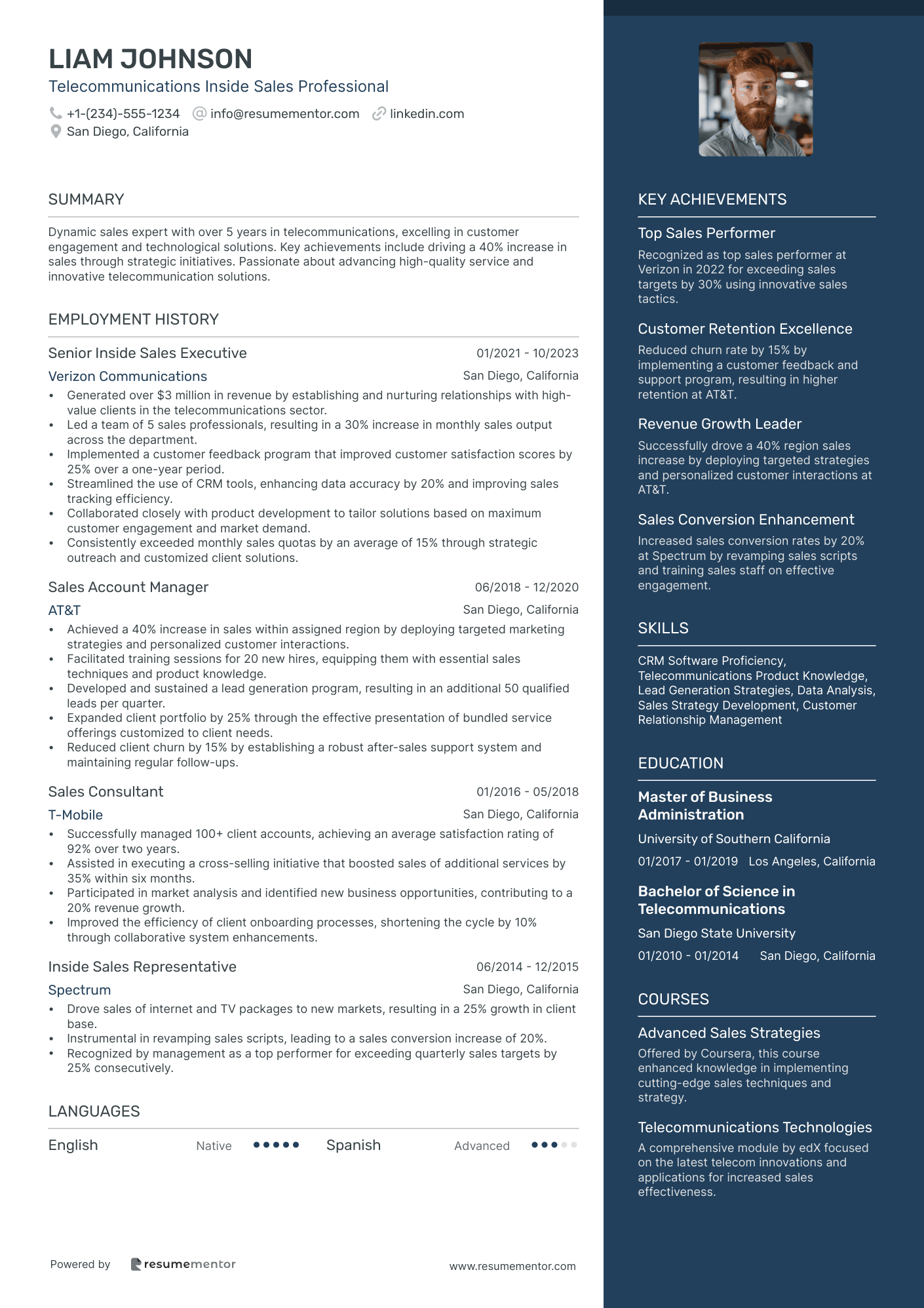 Telecommunications Inside Sales Professional