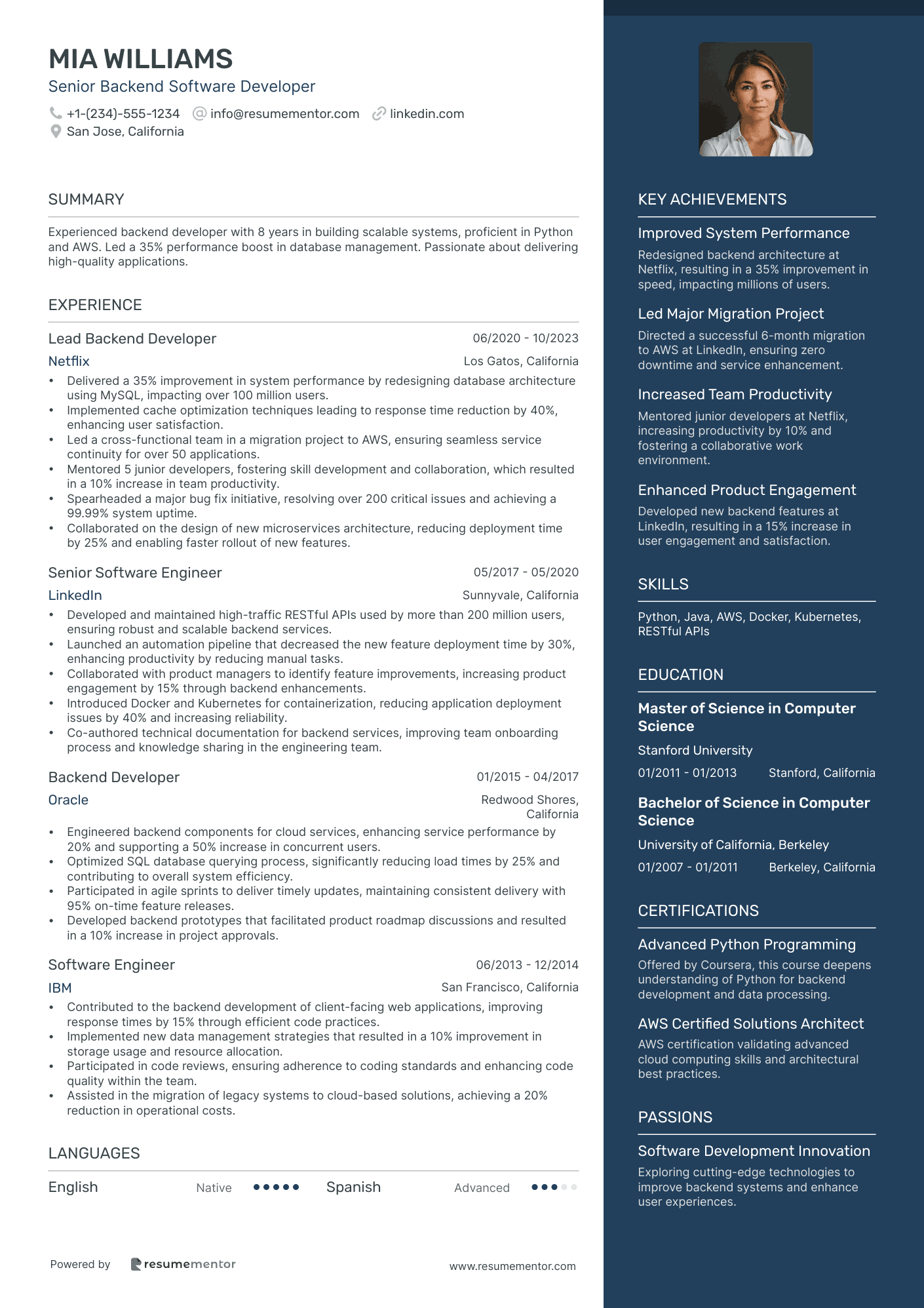 Senior Backend Software Developer