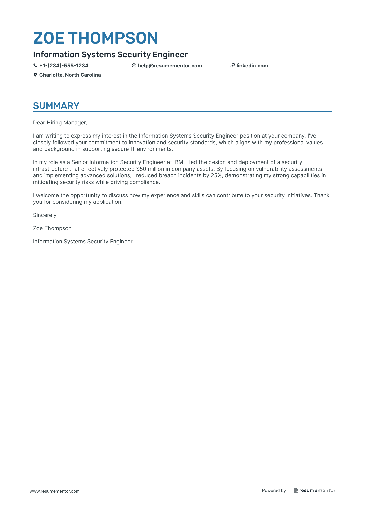 Information Systems Security Engineer