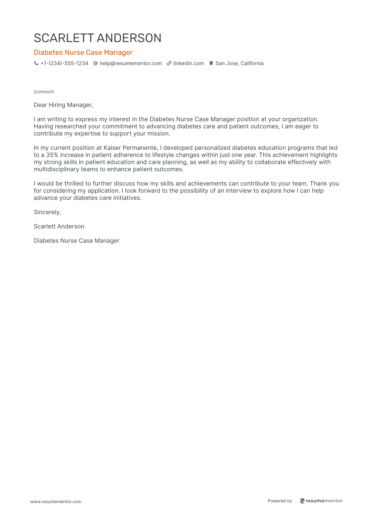 Diabetes Nurse Case Manager