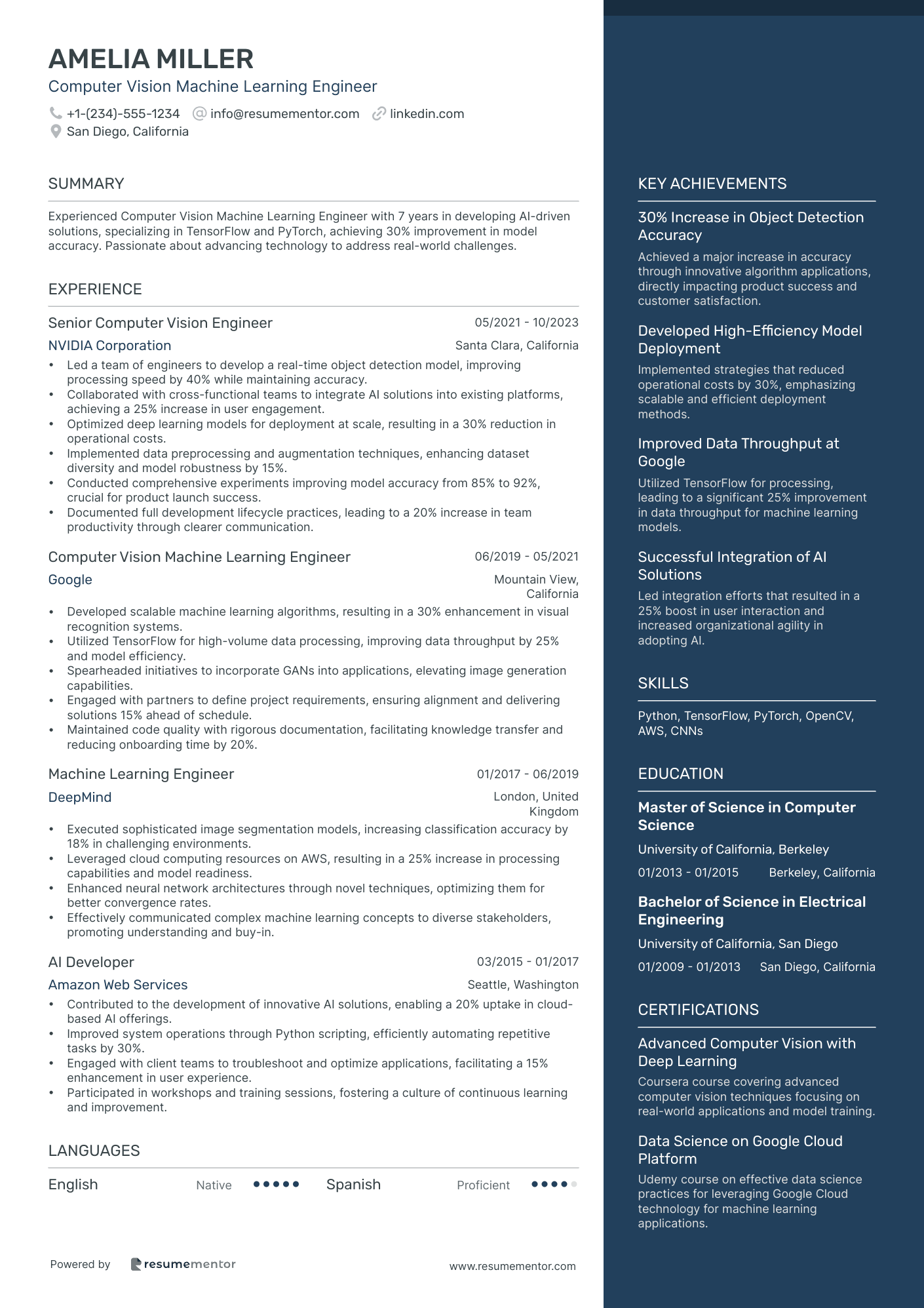 Computer Vision Machine Learning Engineer