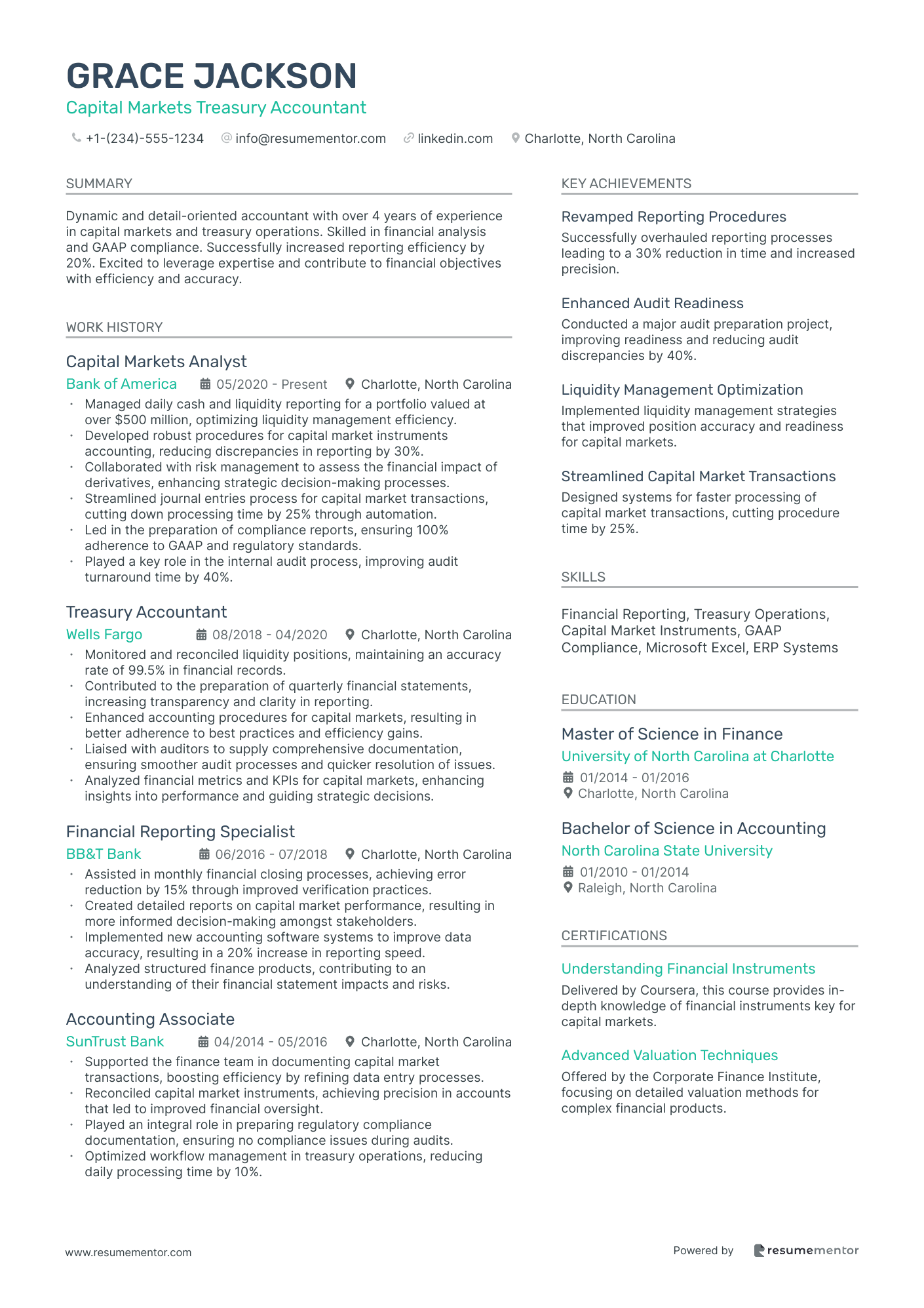 Capital Markets Treasury Accountant
