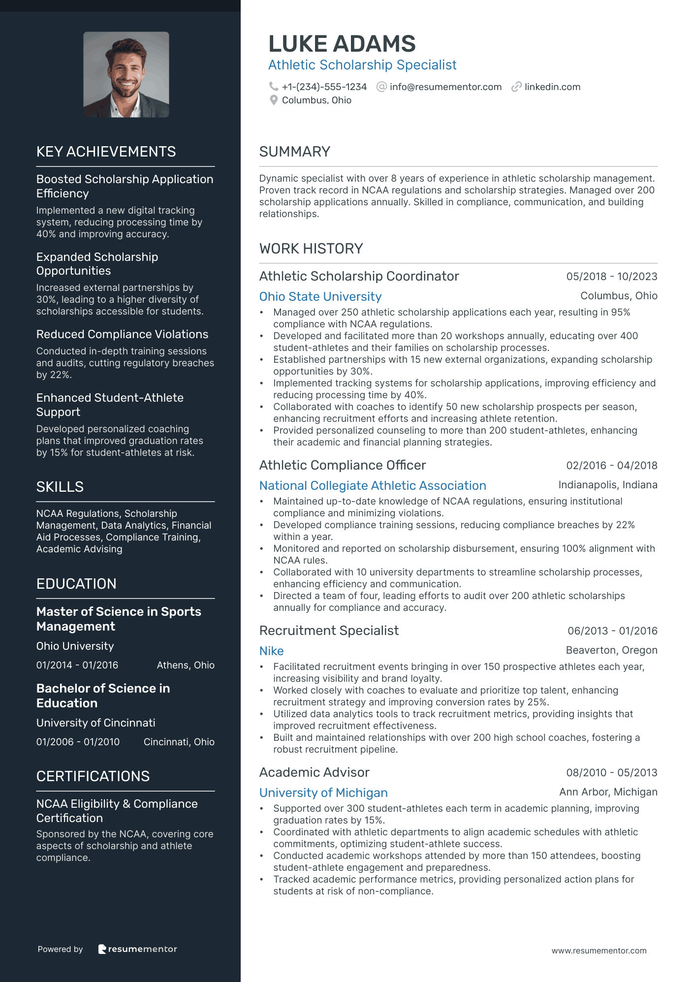Athletic Scholarship Specialist