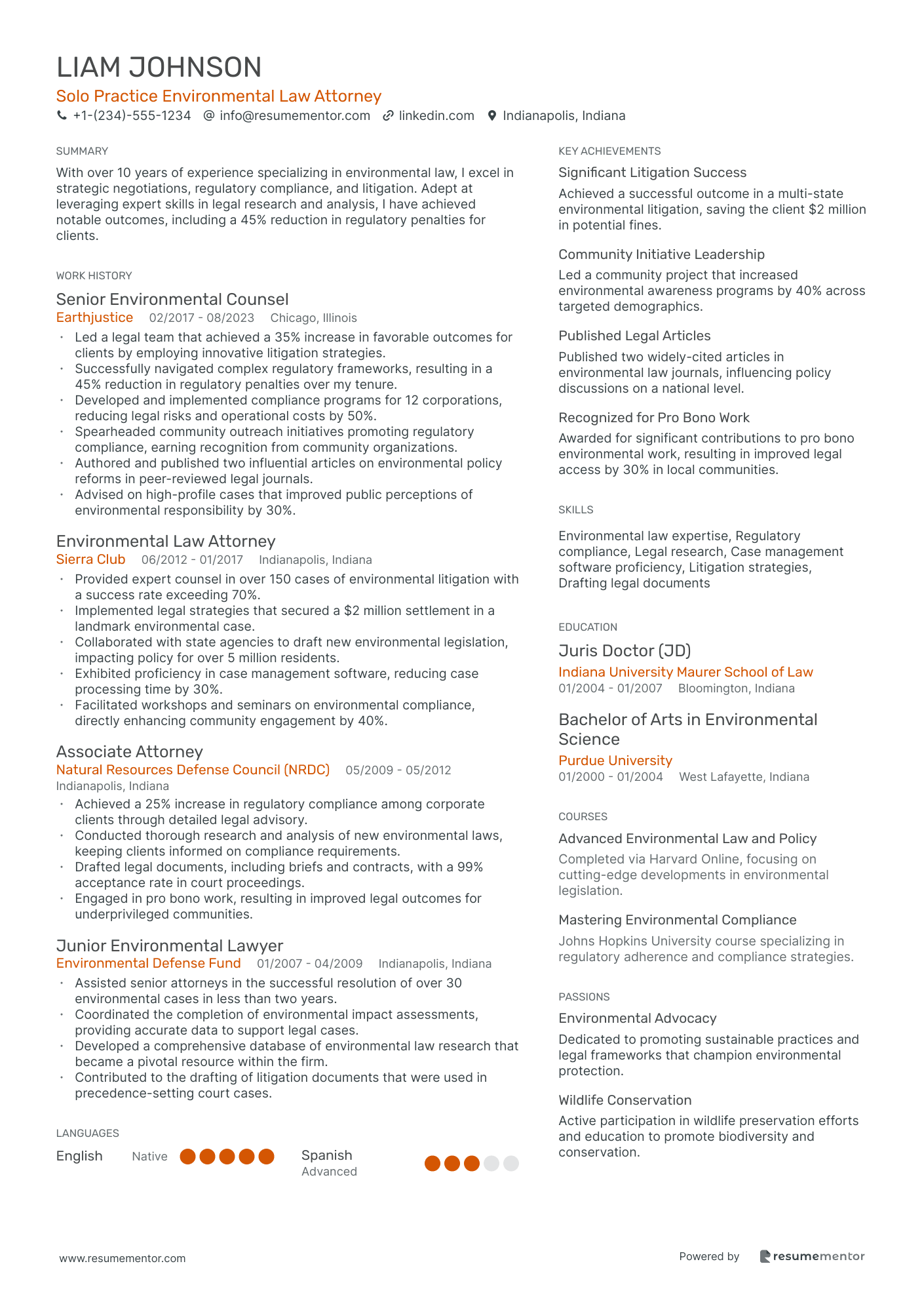 Solo Practice Environmental Law Attorney