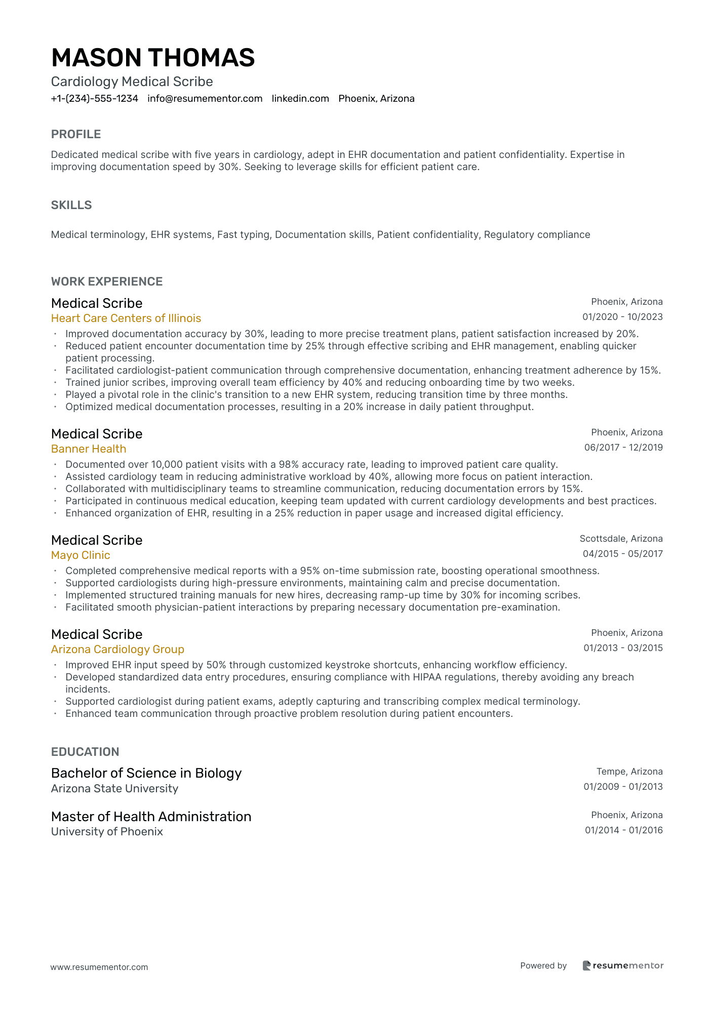 Cardiology Medical Scribe
