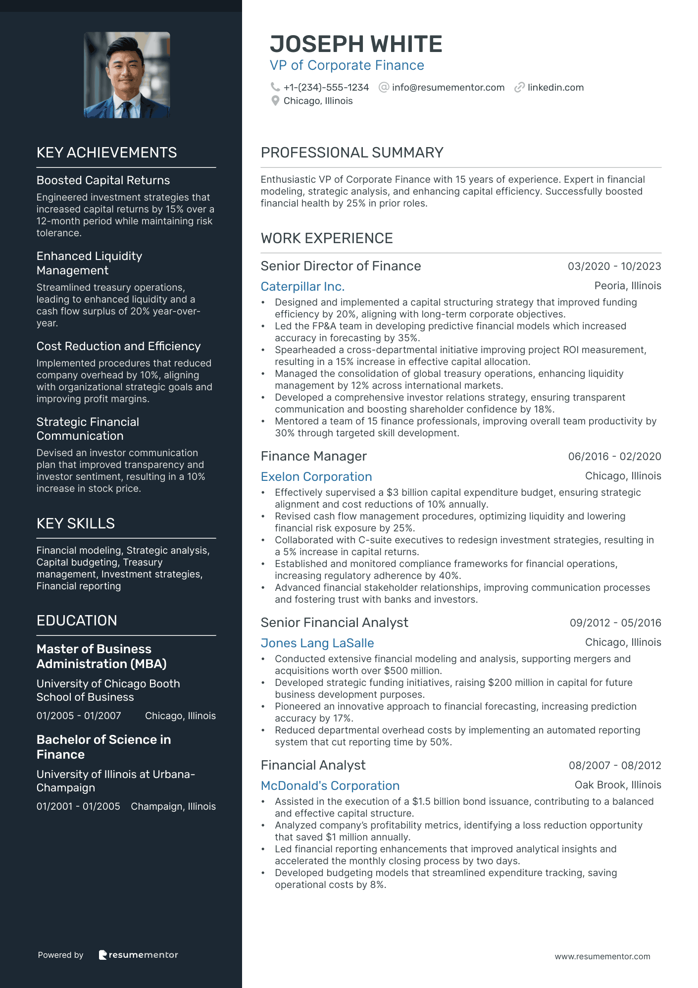 VP of Corporate Finance