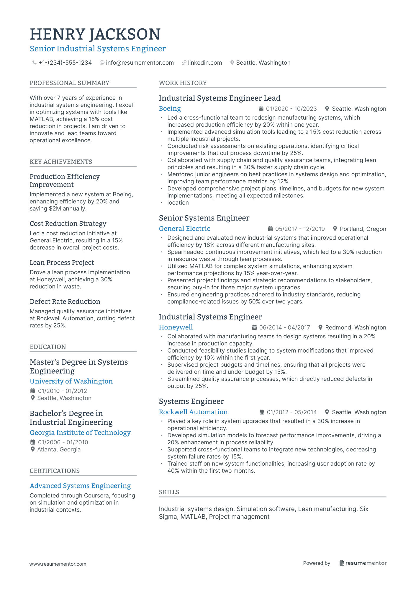 Senior Industrial Systems Engineer
