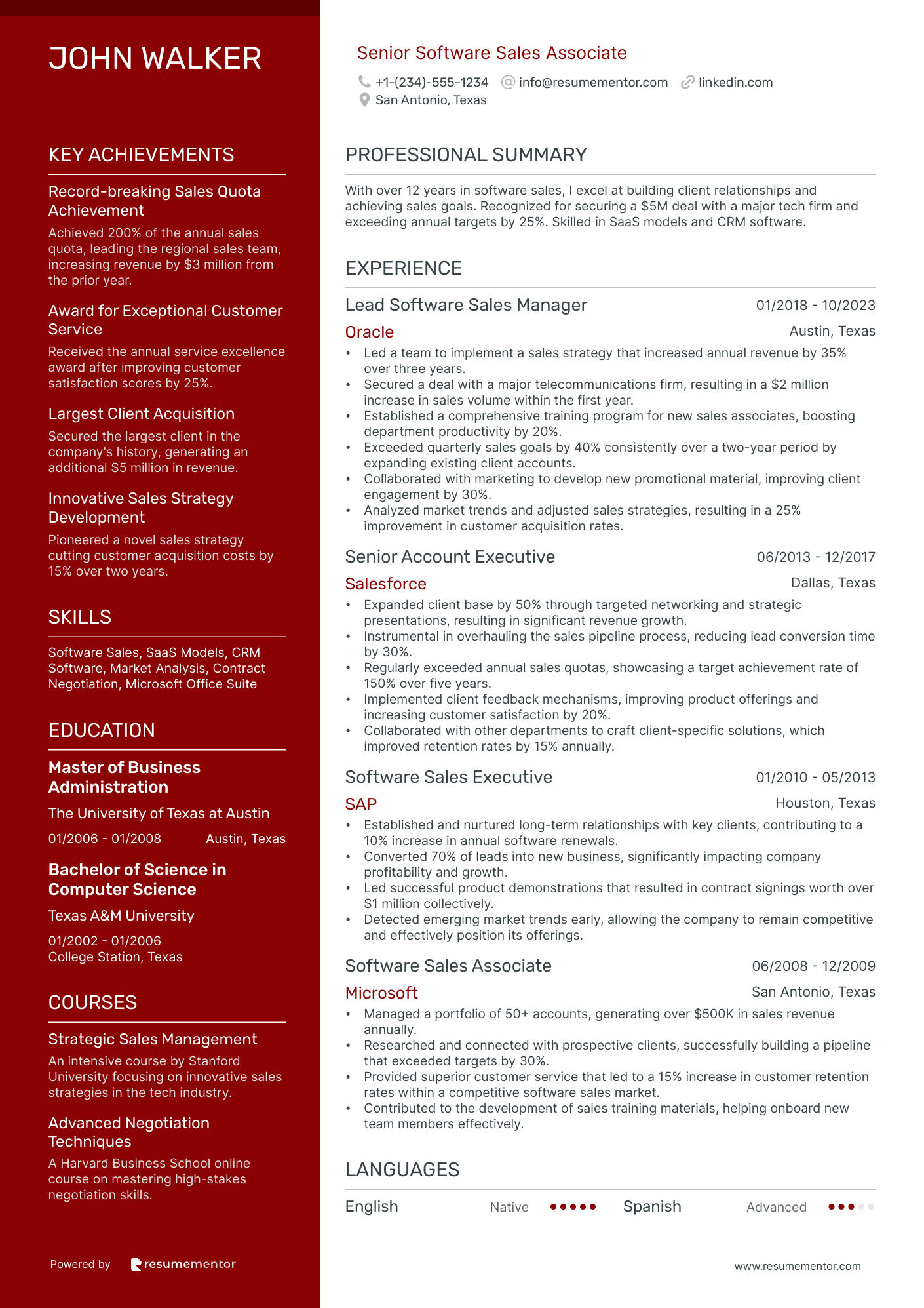 Senior Software Sales Associate