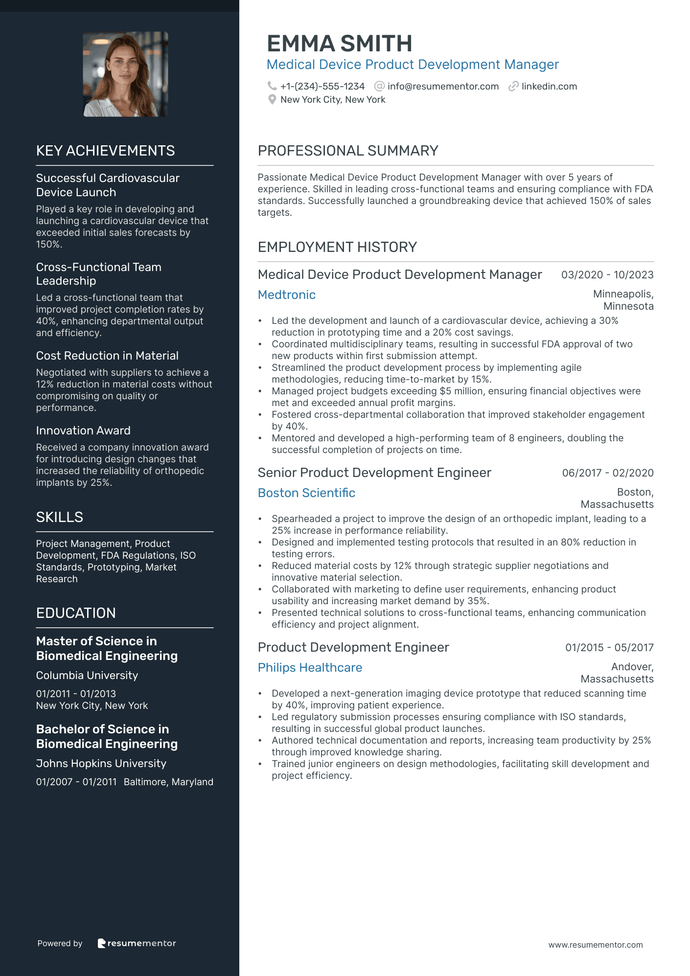 Medical Device Product Development Manager