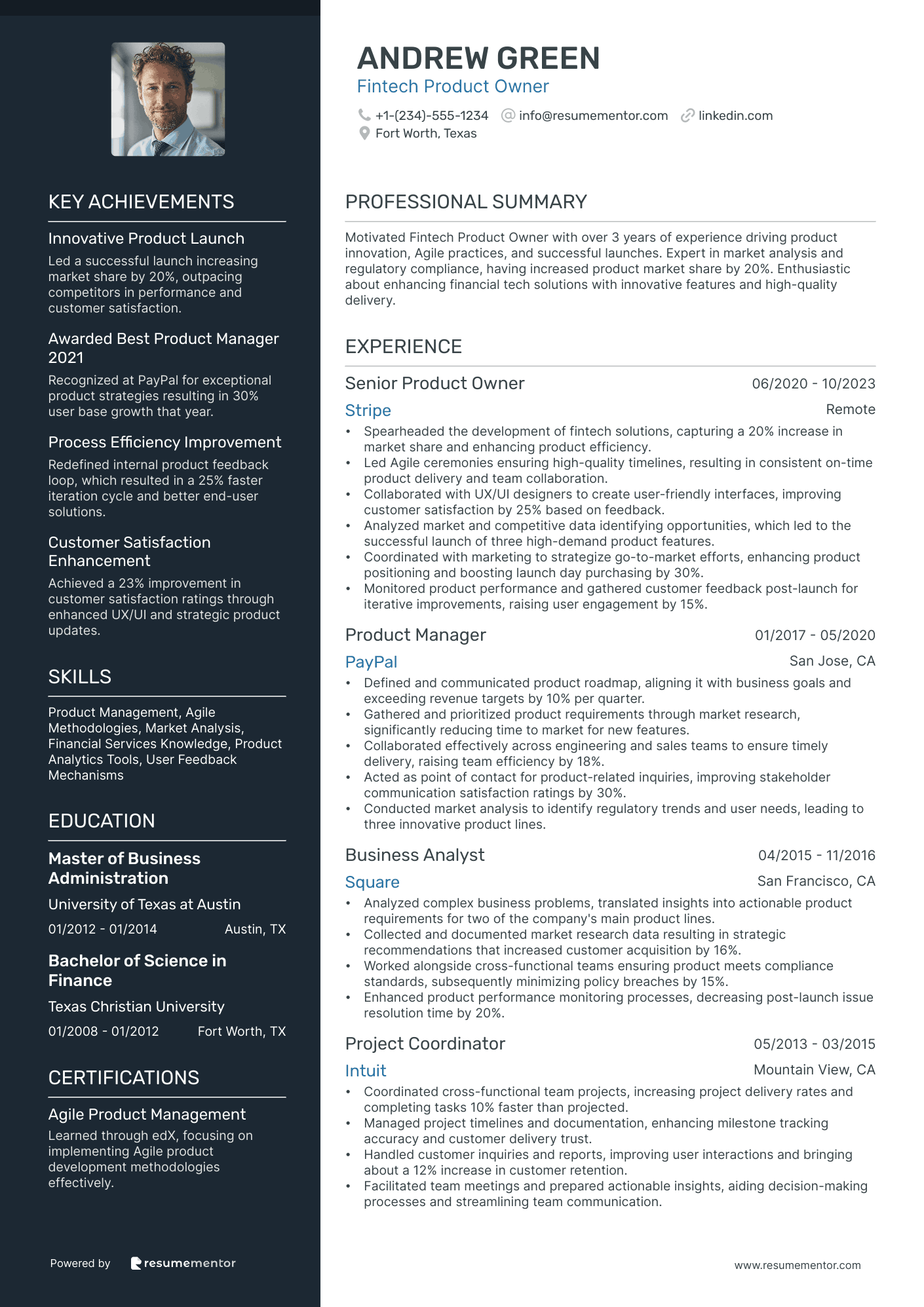 Fintech Product Owner