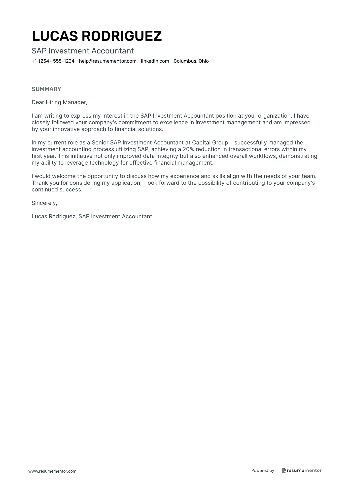 SAP Investment Accountant