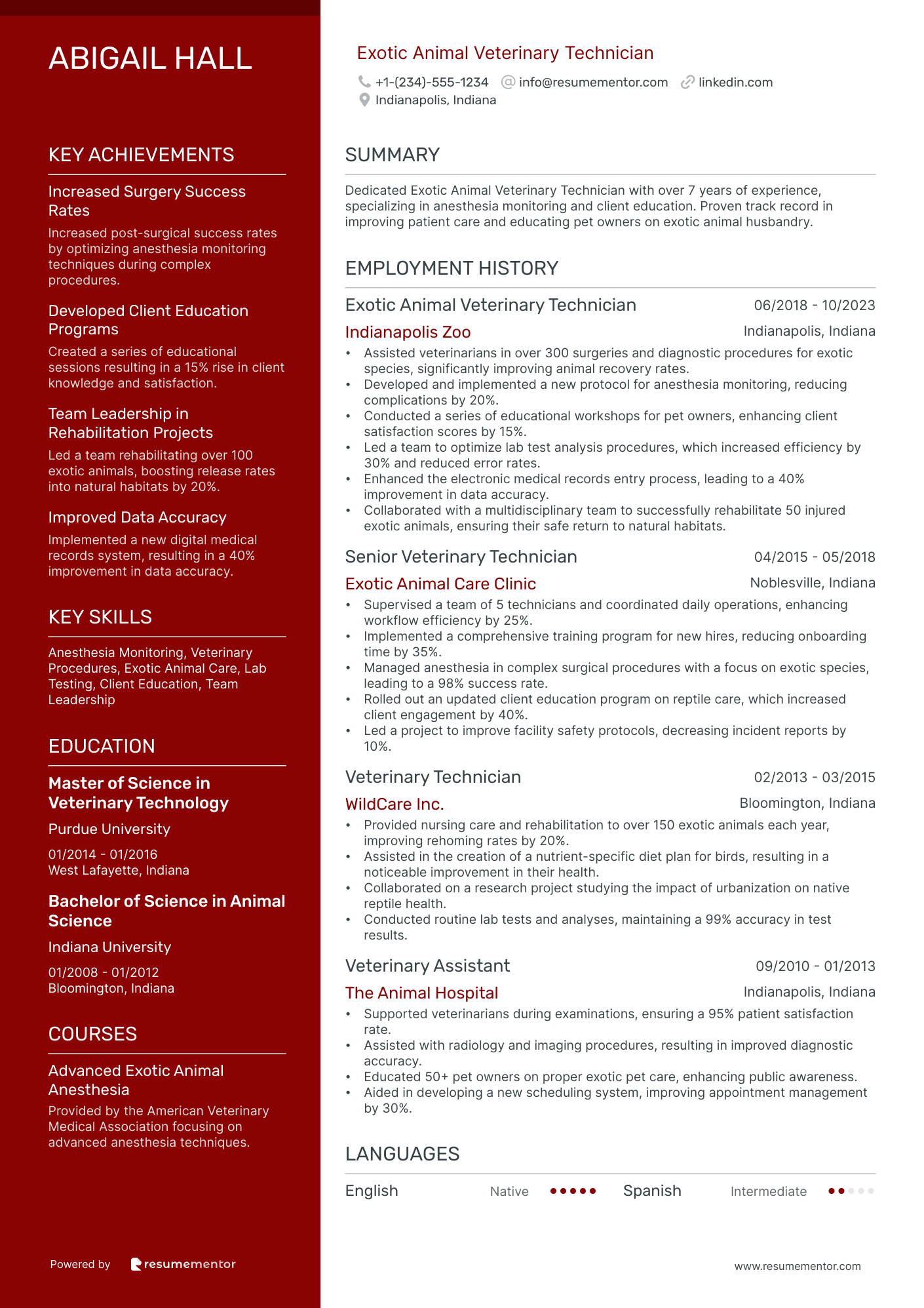 Exotic Animal Veterinary Technician
