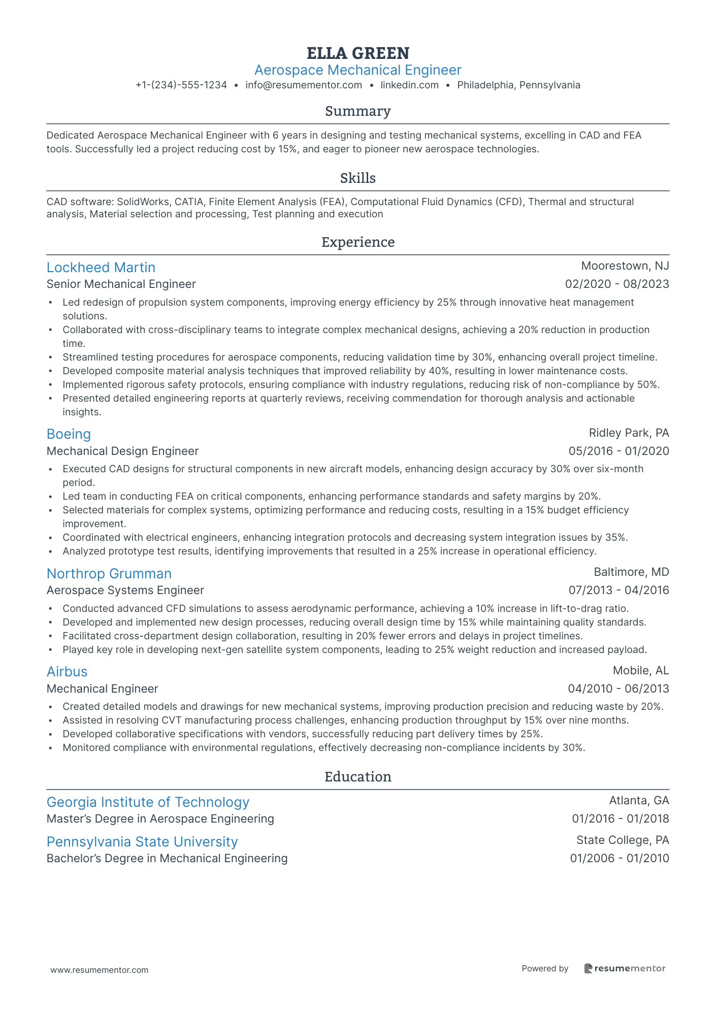 Aerospace Mechanical Engineer