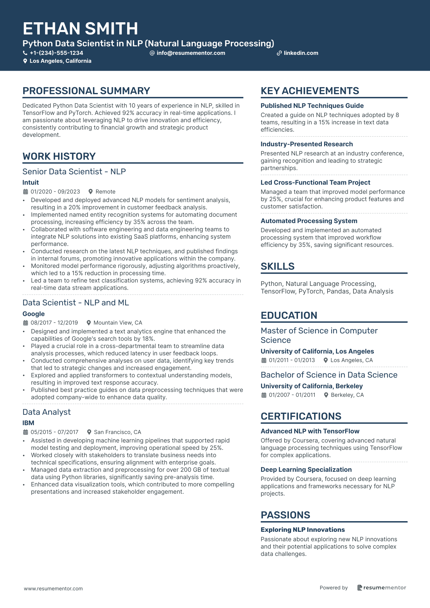 Python Data Scientist in NLP (Natural Language Processing)