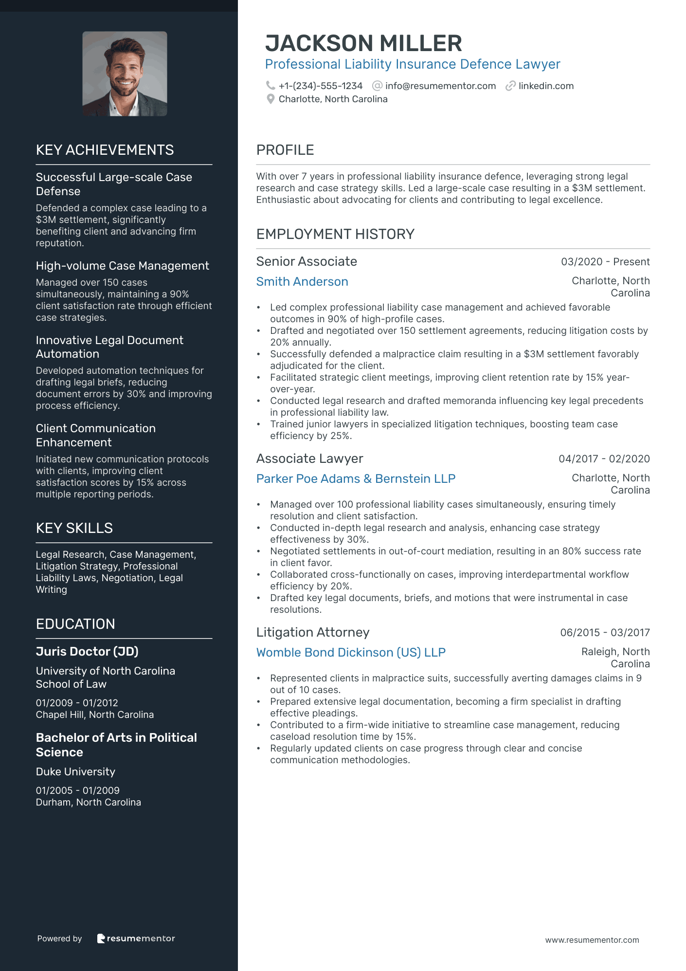 Professional Liability Insurance Defence Lawyer