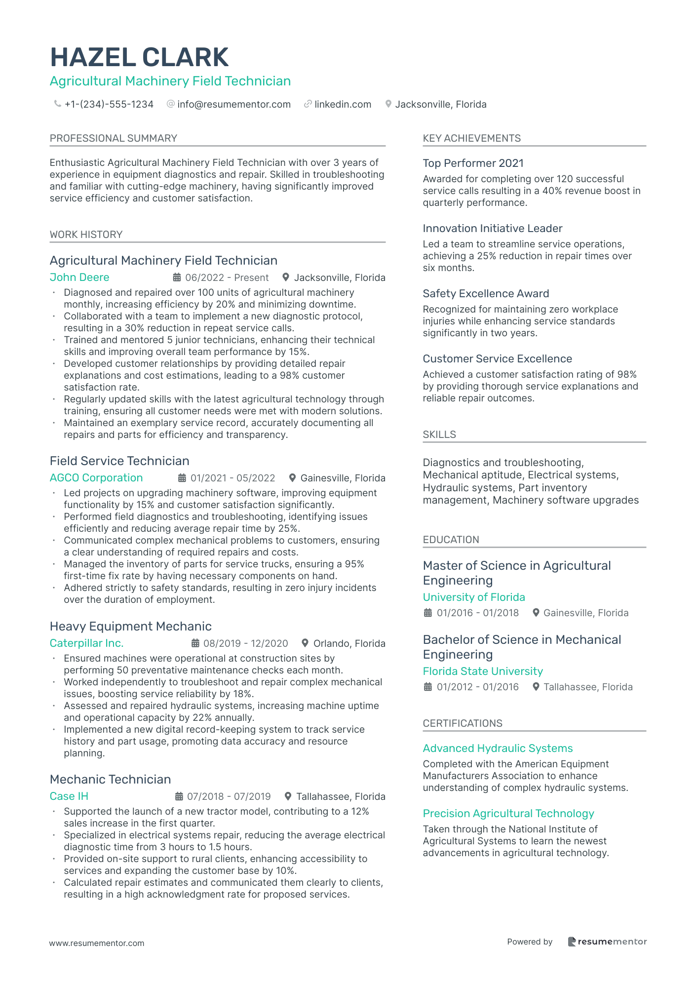 Agricultural Machinery Field Technician