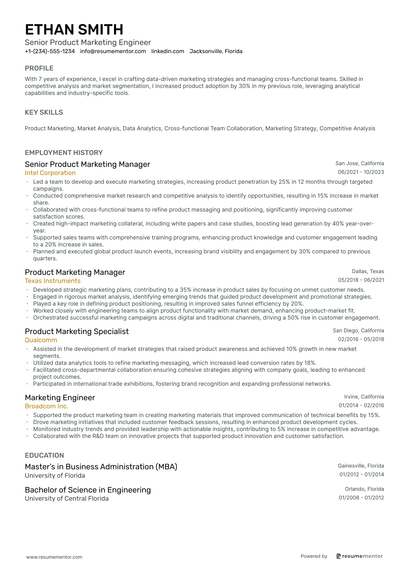 Senior Product Marketing Engineer