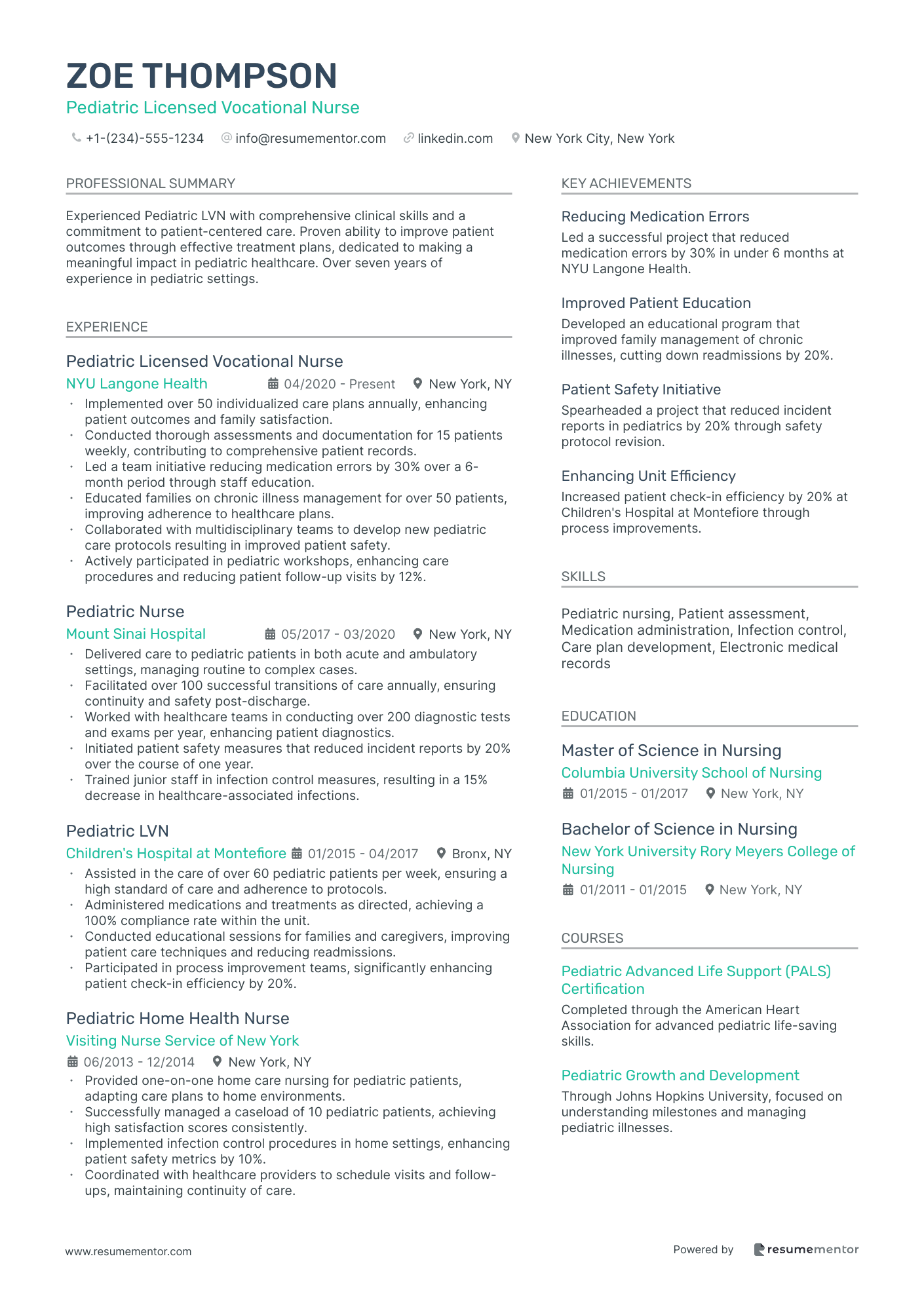 Pediatric Licensed Vocational Nurse