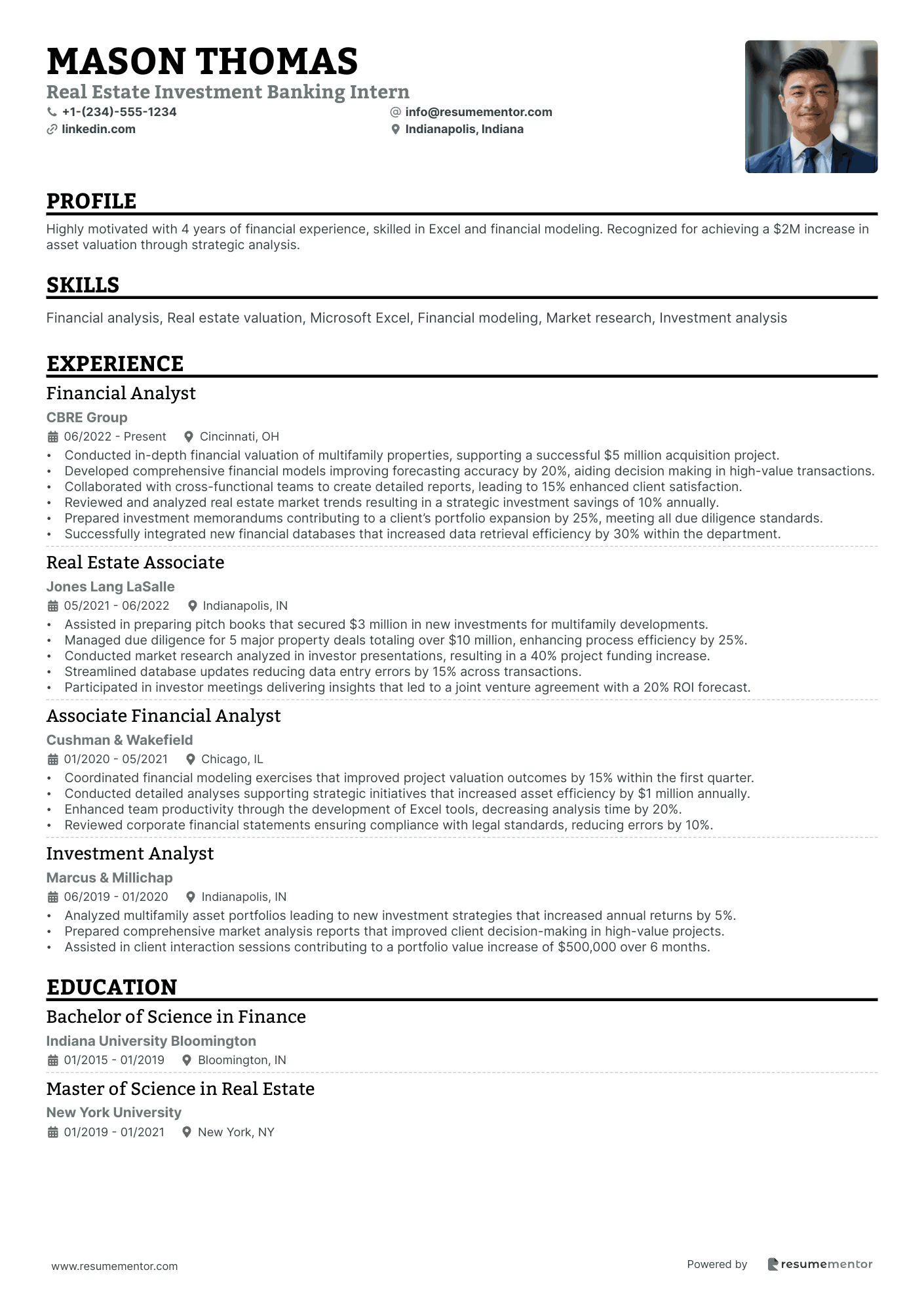 Real Estate Investment Banking Intern