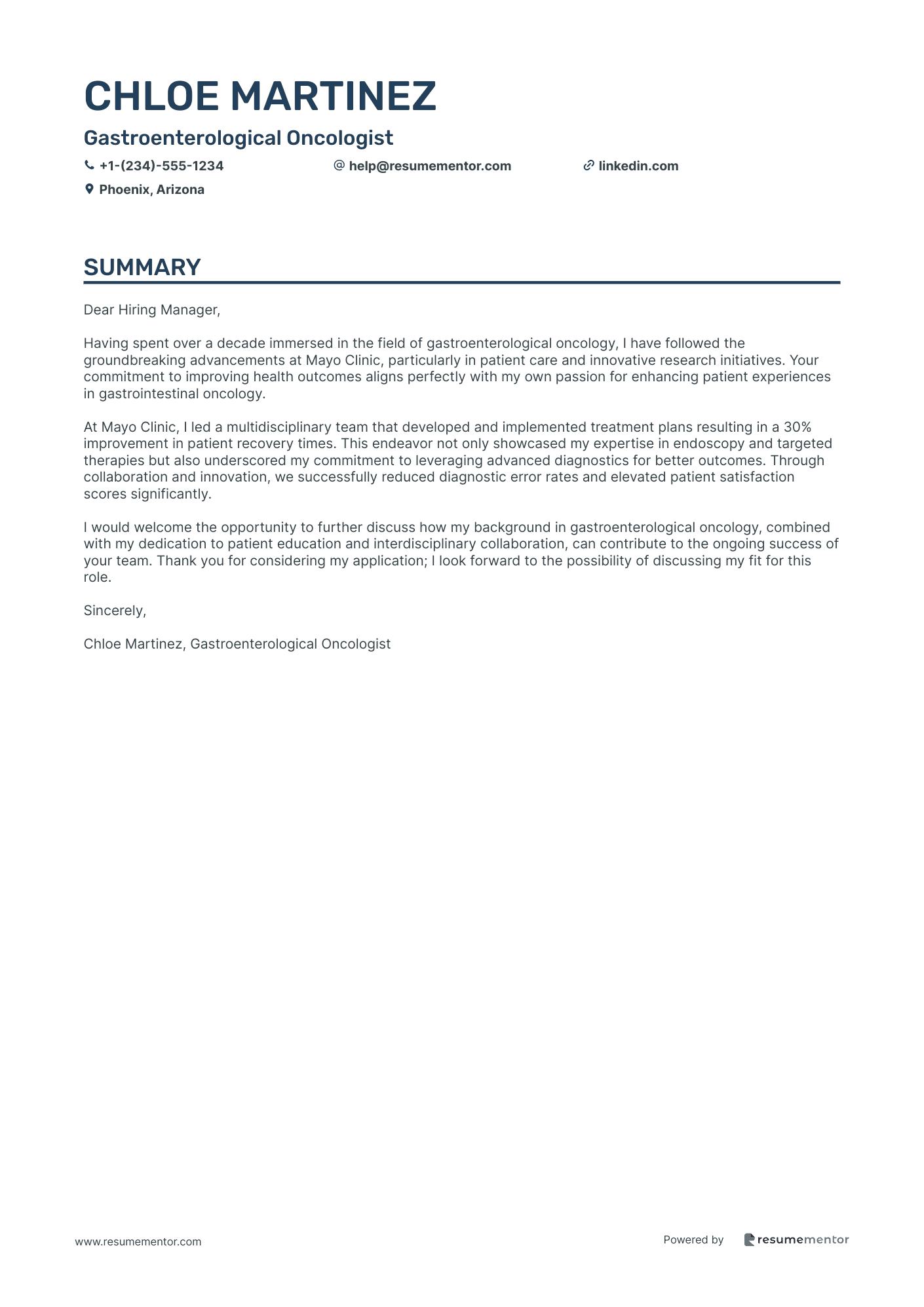 Gastroenterological Oncologist
