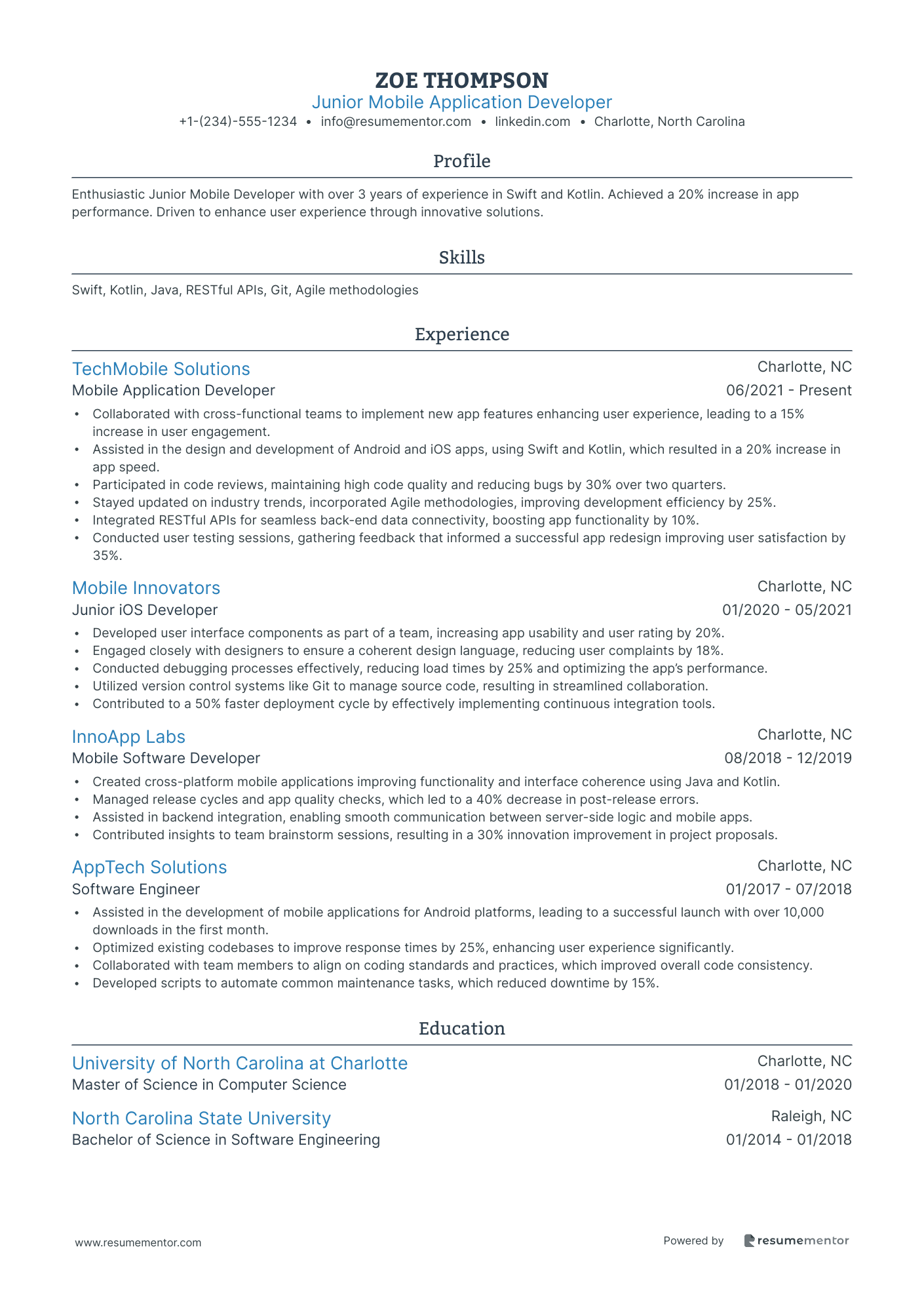 Junior Mobile Application Developer