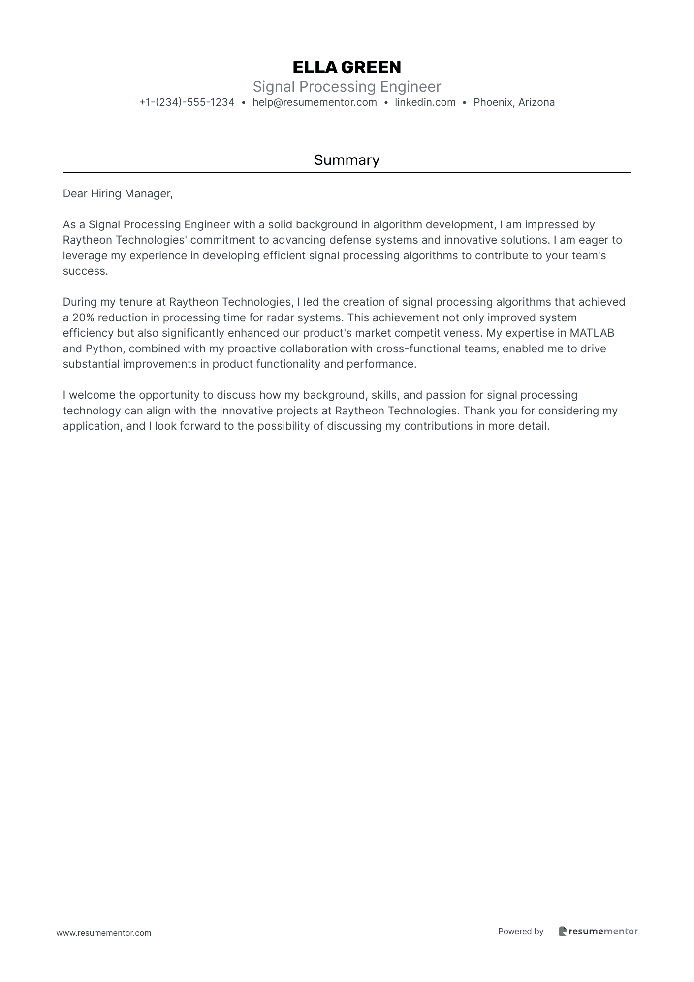 Signal Processing Engineer