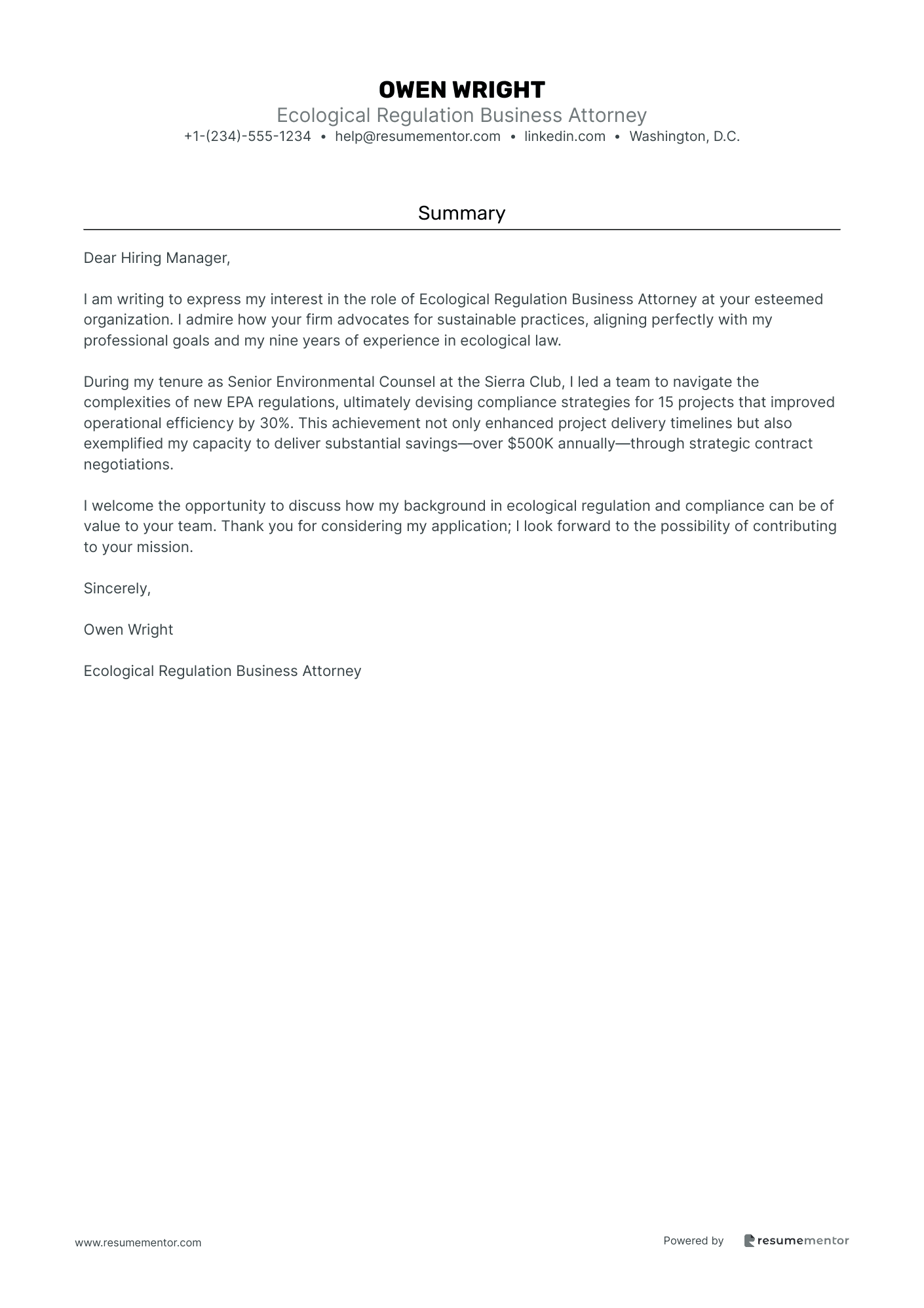 Ecological Regulation Business Attorney