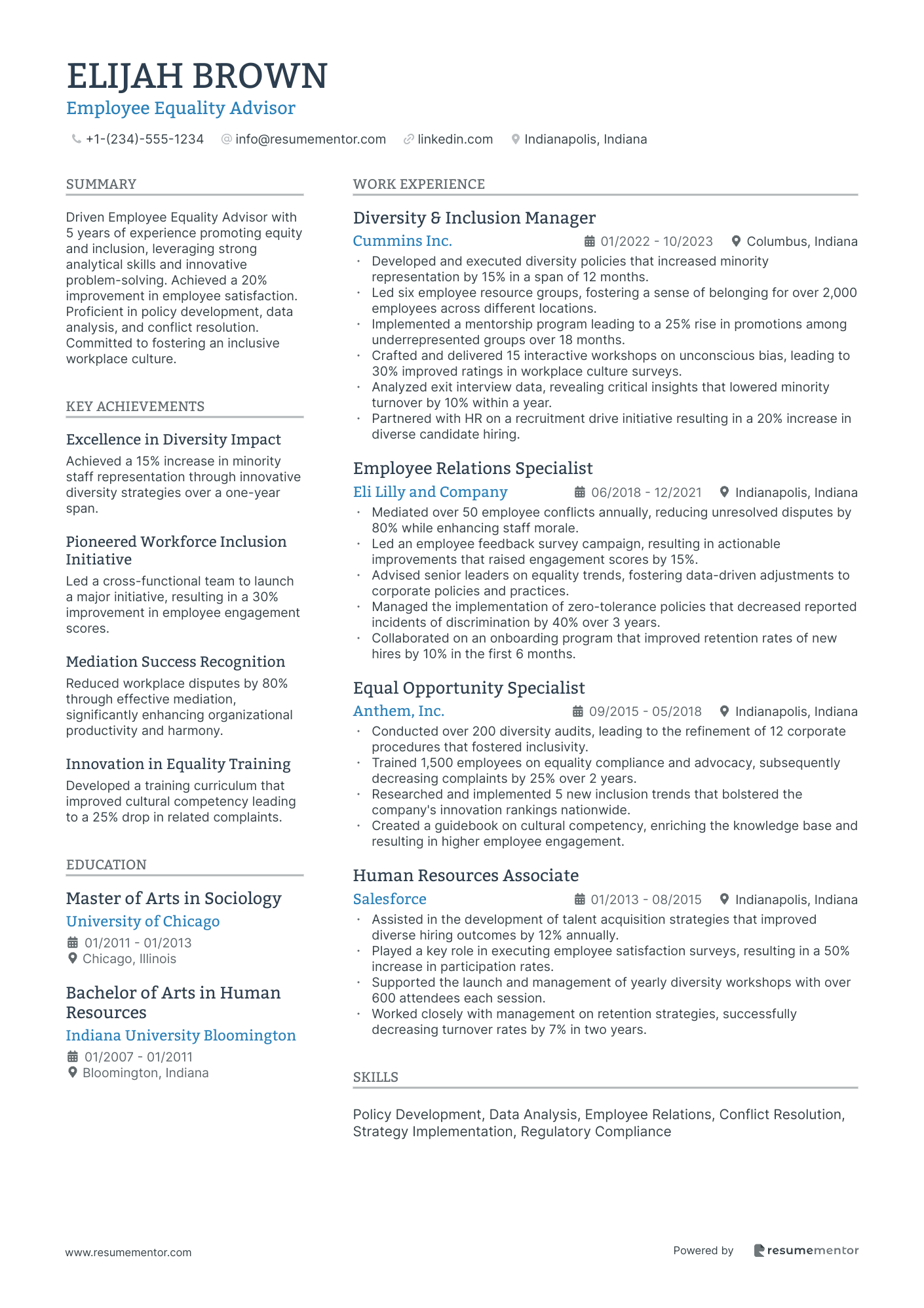 Employee Equality Advisor