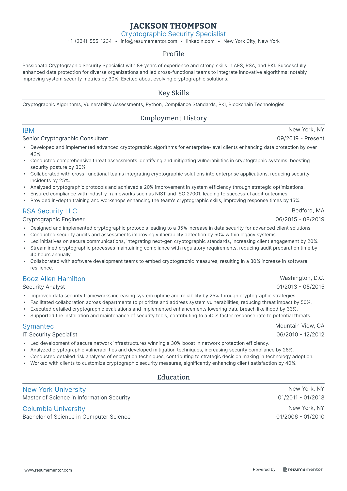 Cryptographic Security Specialist