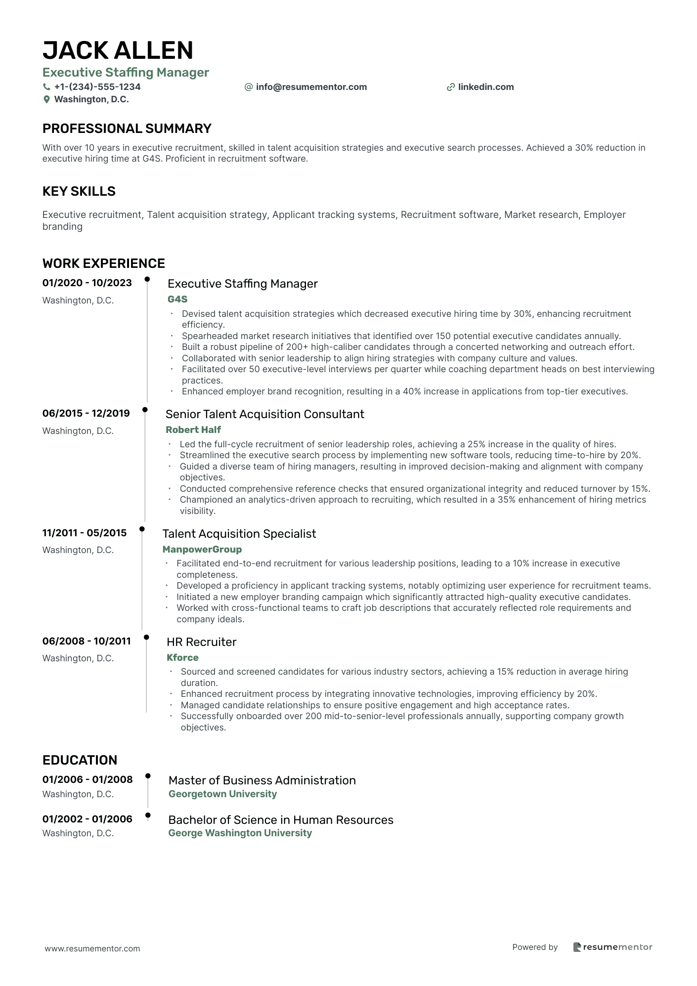 Executive Staffing Manager