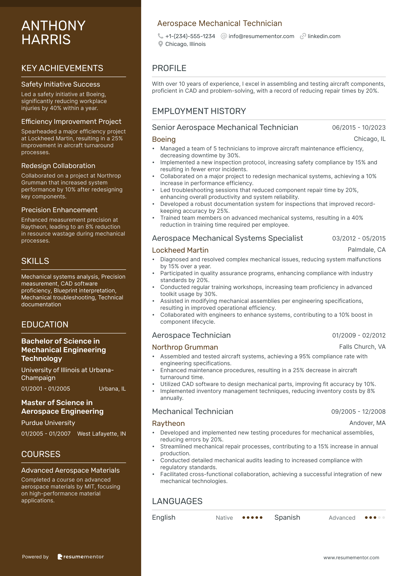 Aerospace Mechanical Technician