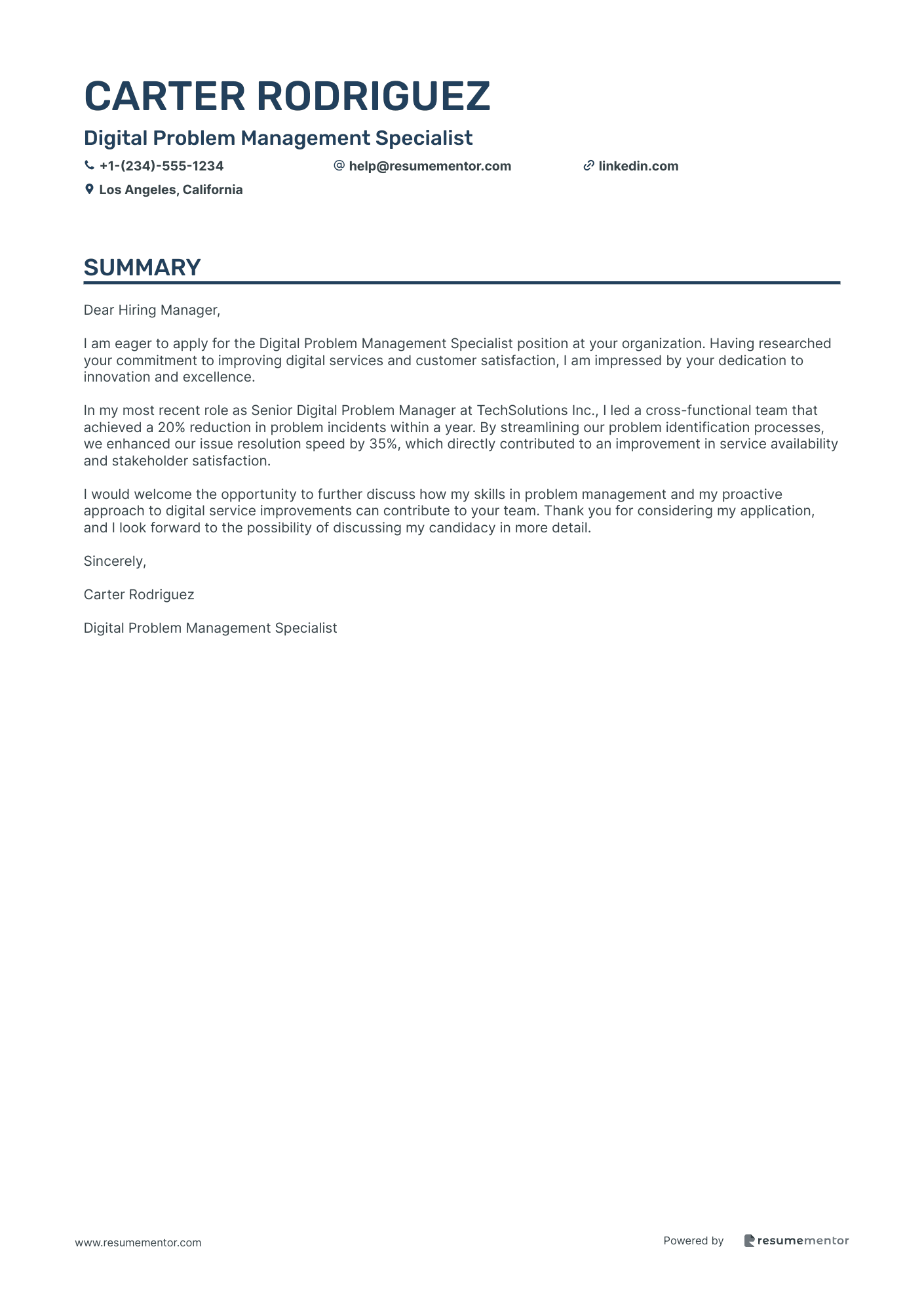 Digital Problem Management Specialist