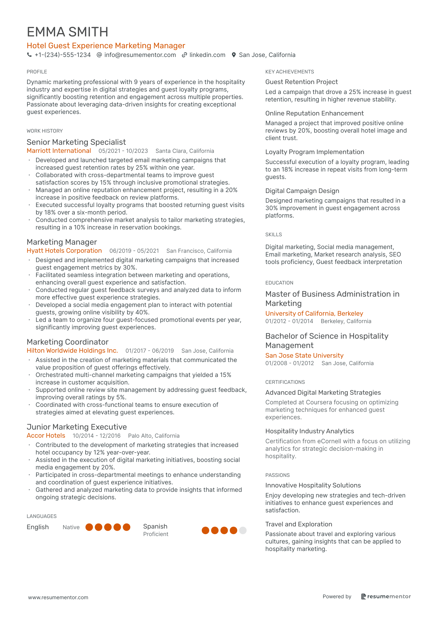 Hotel Guest Experience Marketing Manager