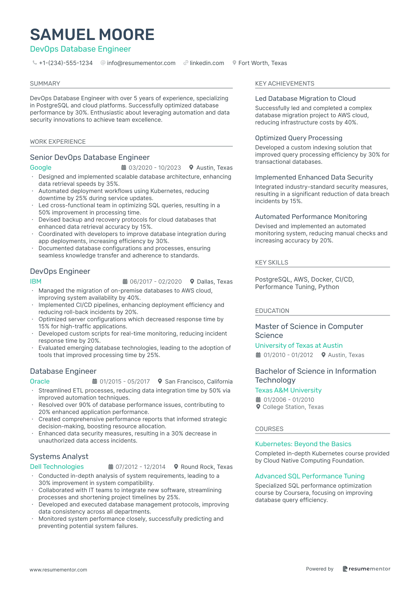 DevOps Database Engineer