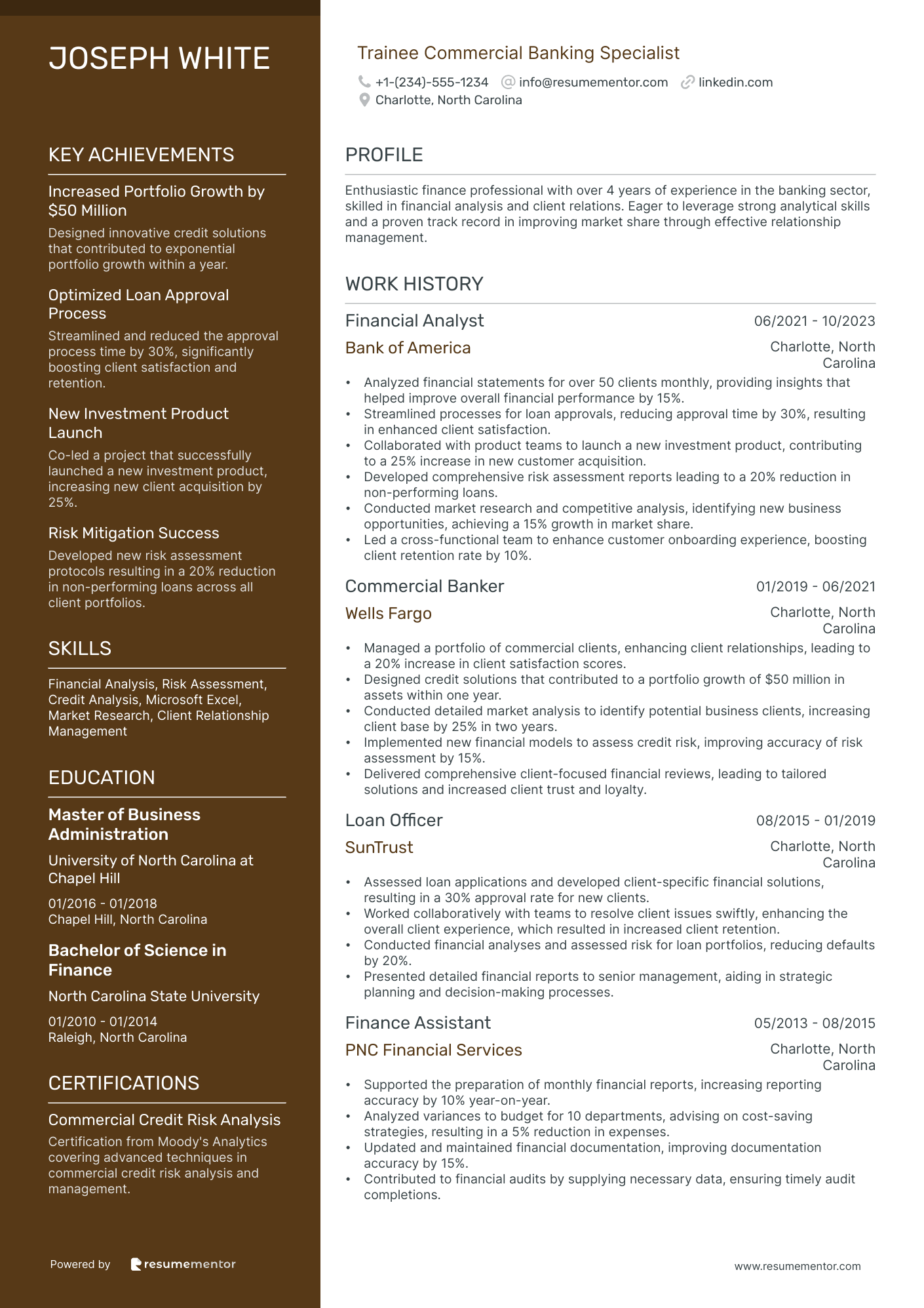 Trainee Commercial Banking Specialist