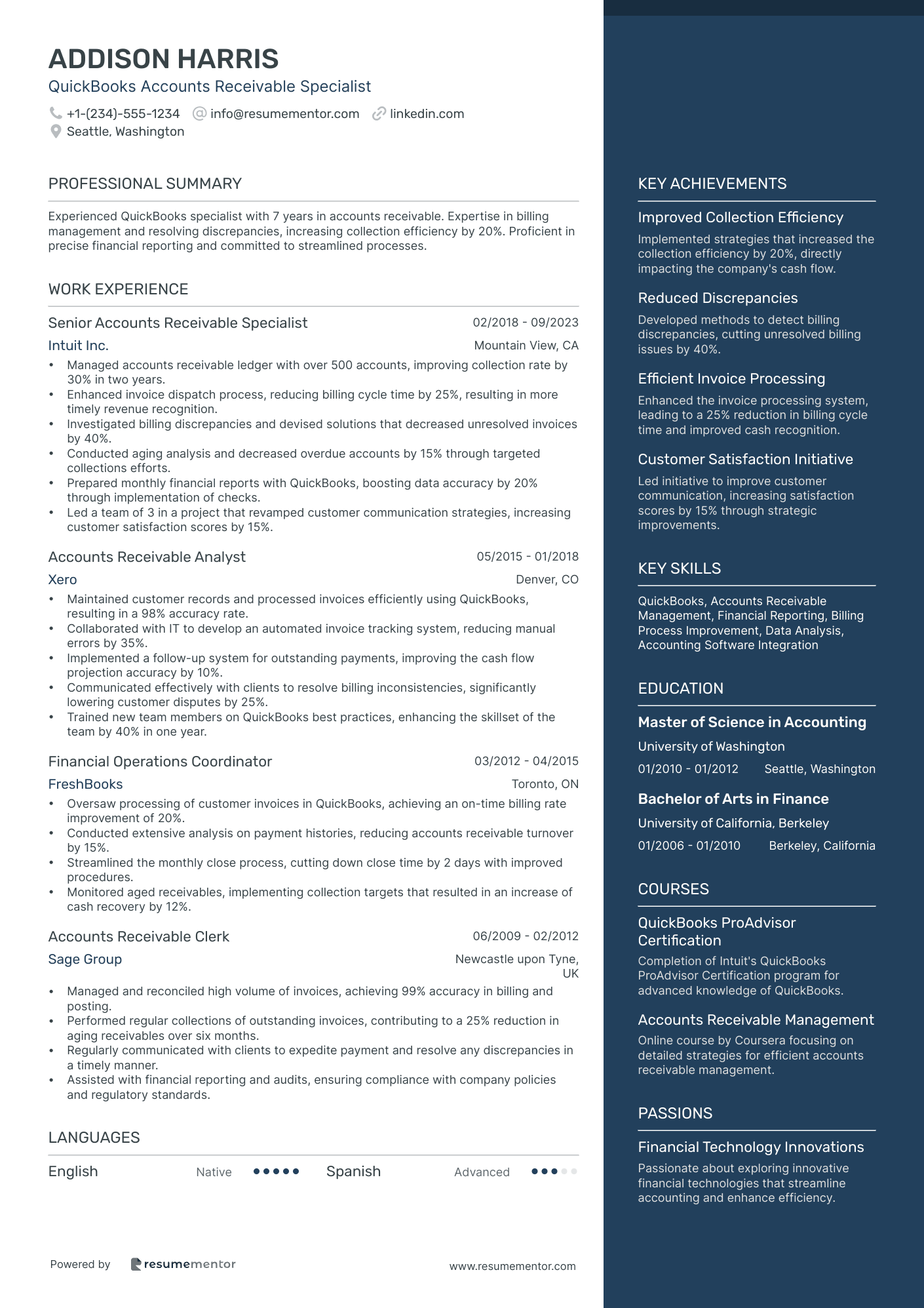QuickBooks Accounts Receivable Specialist