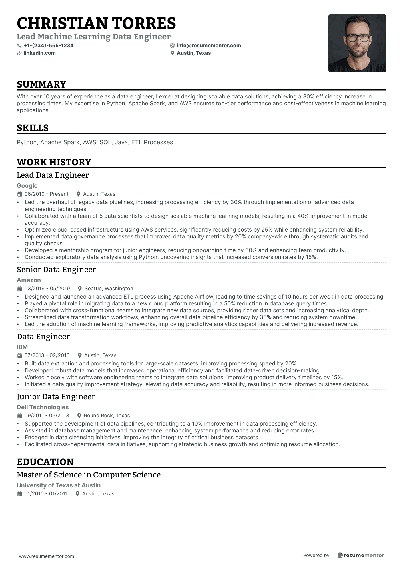 Lead Machine Learning Data Engineer