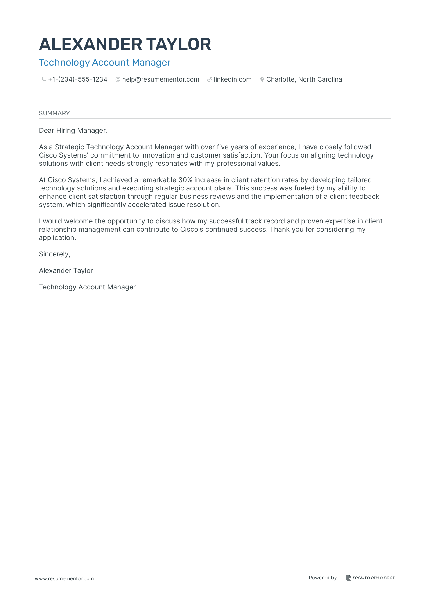 Technology Account Manager