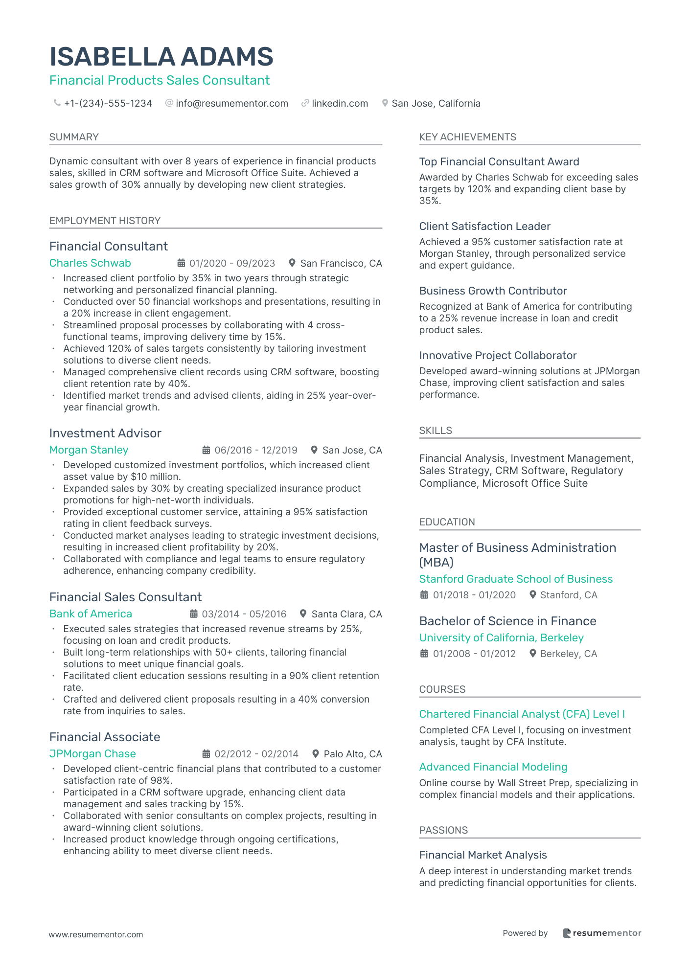 Financial Products Sales Consultant