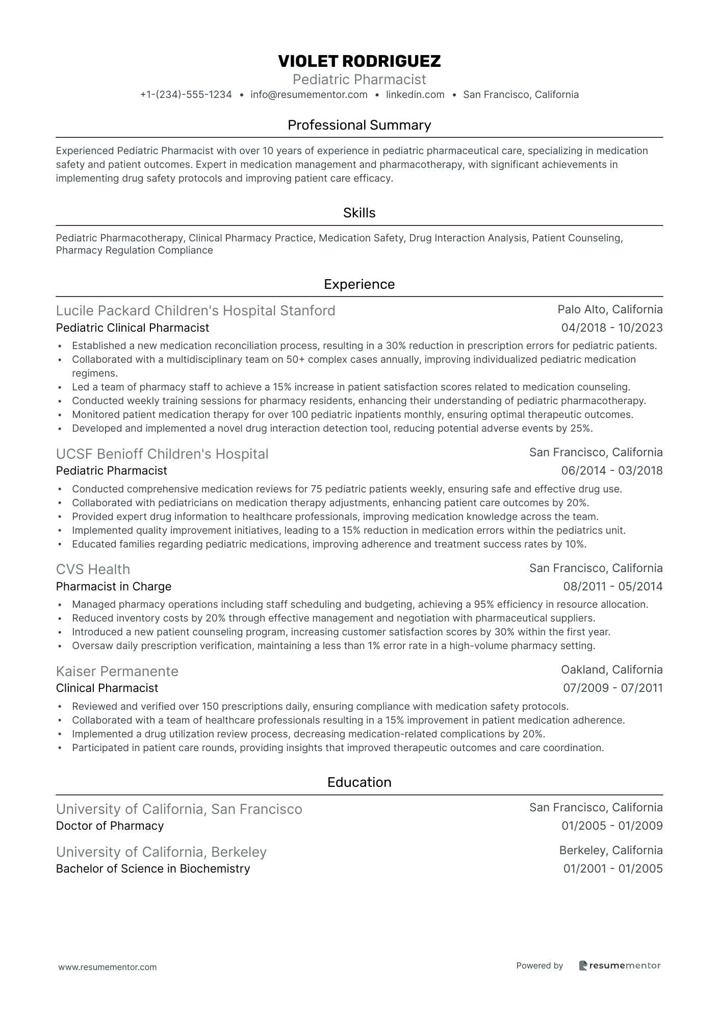 Pediatric Pharmacist