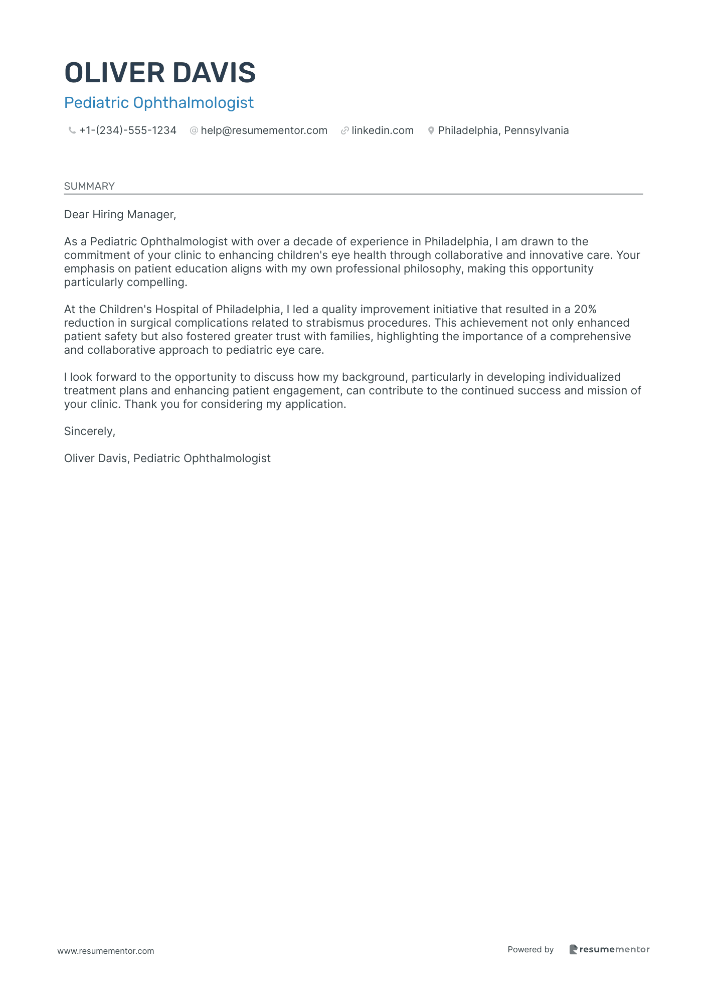 Pediatric Ophthalmologist