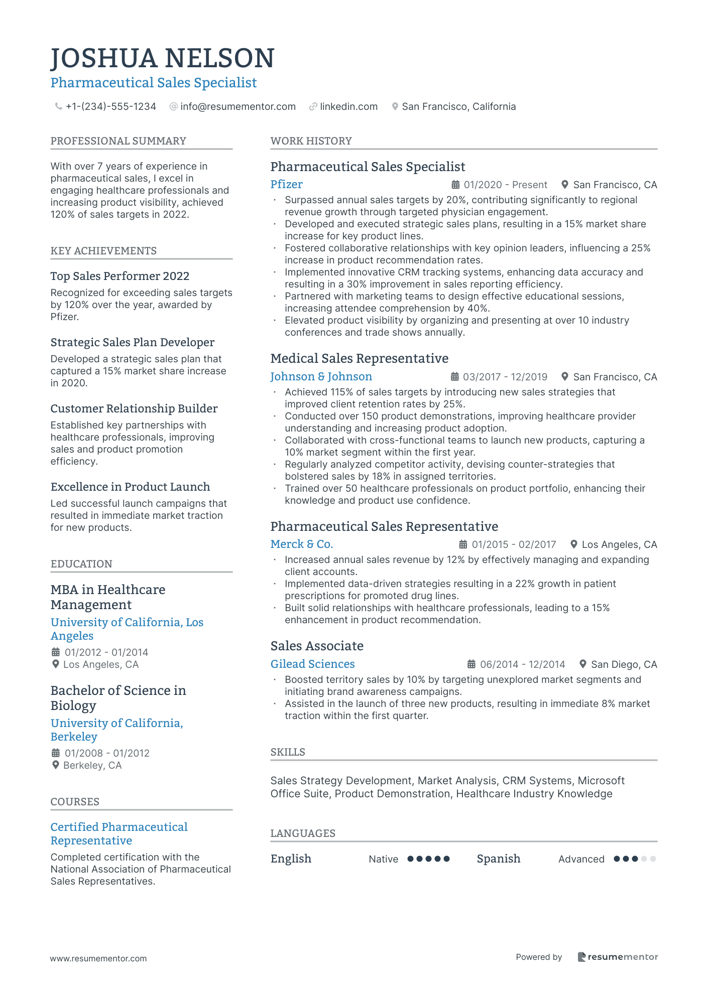 Pharmaceutical Sales Specialist