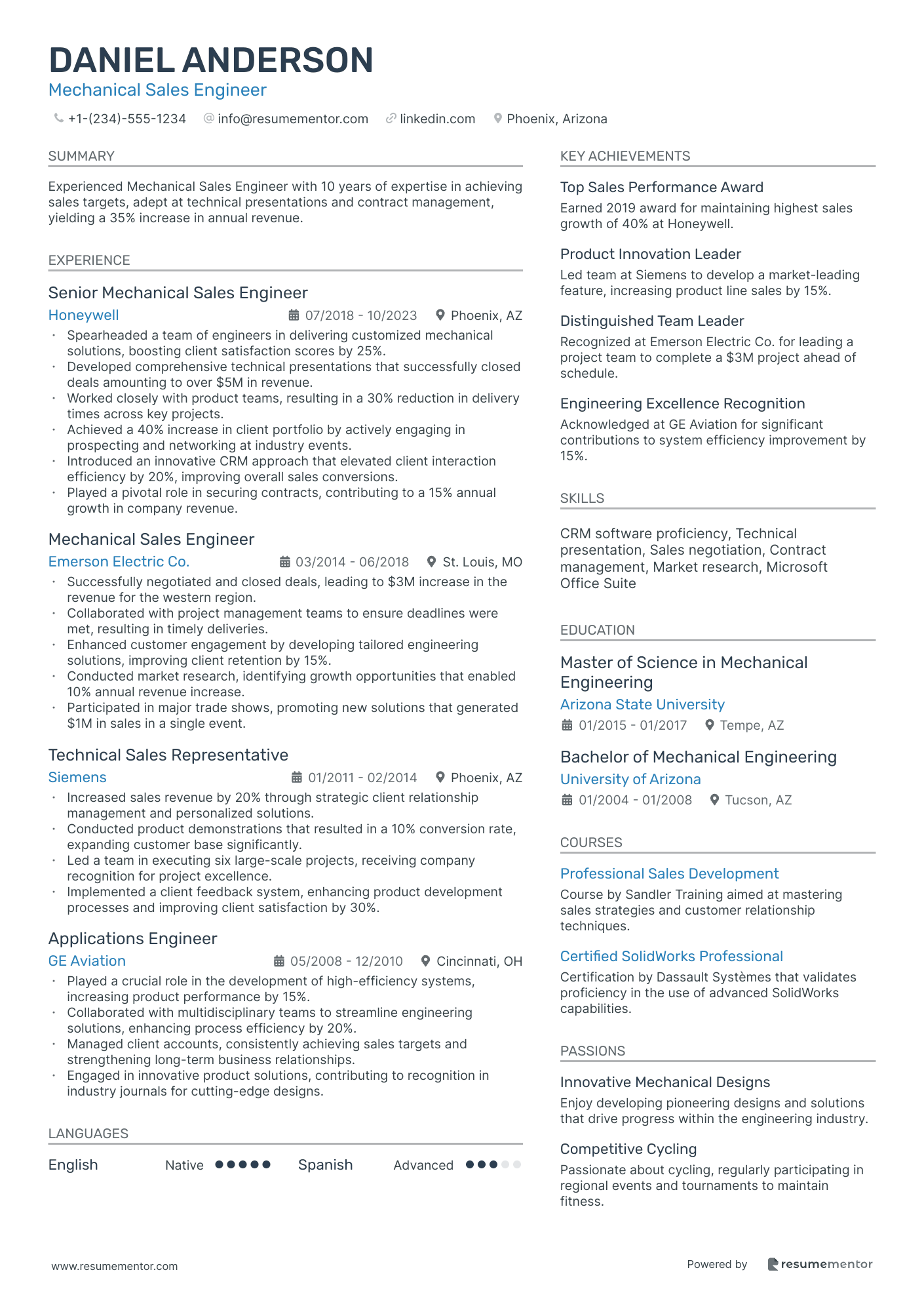 Mechanical Sales Engineer