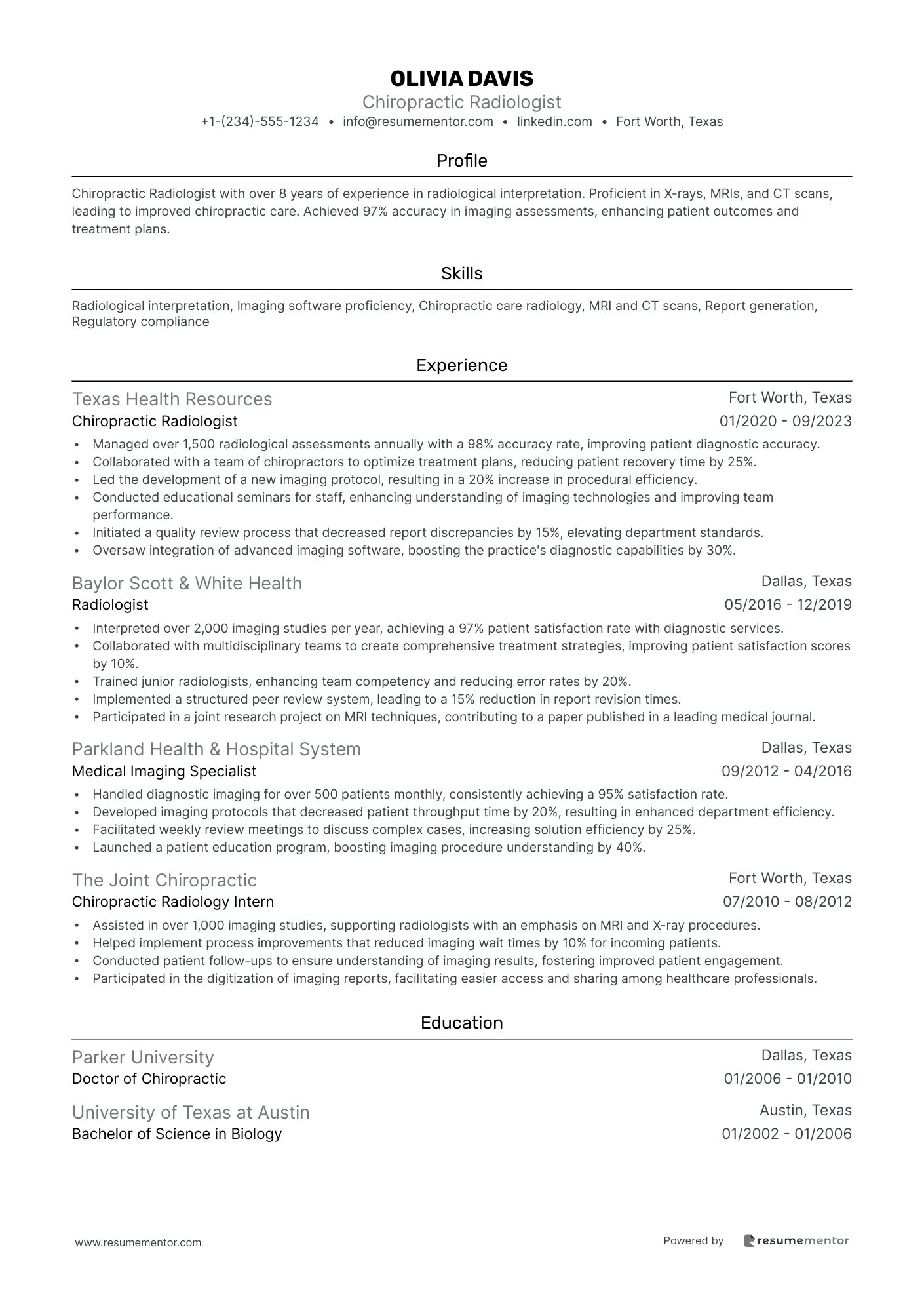 Chiropractic Radiologist