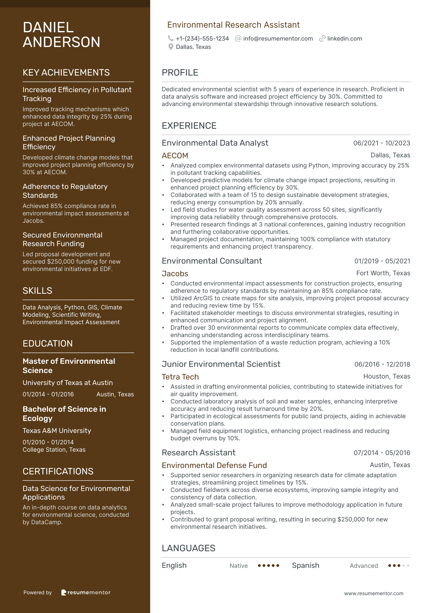 Environmental Research Assistant