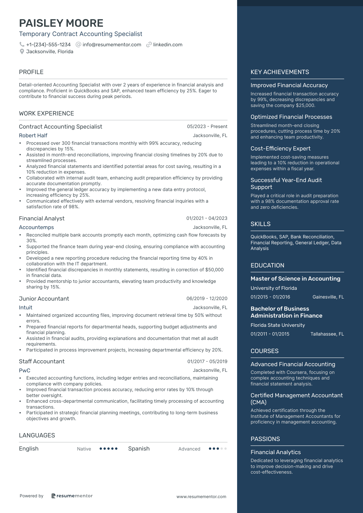 Temporary Contract Accounting Specialist