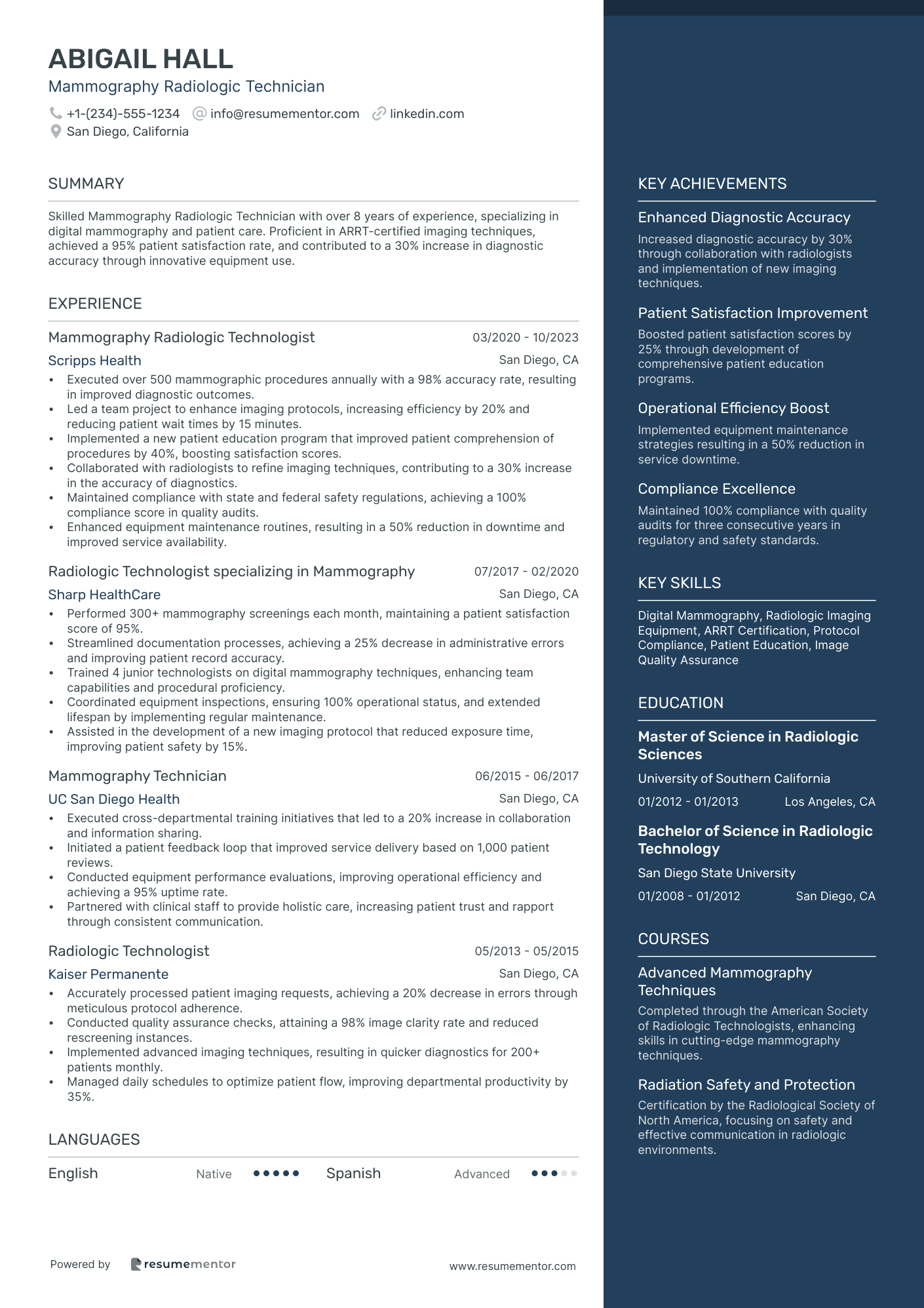 Mammography Radiologic Technician