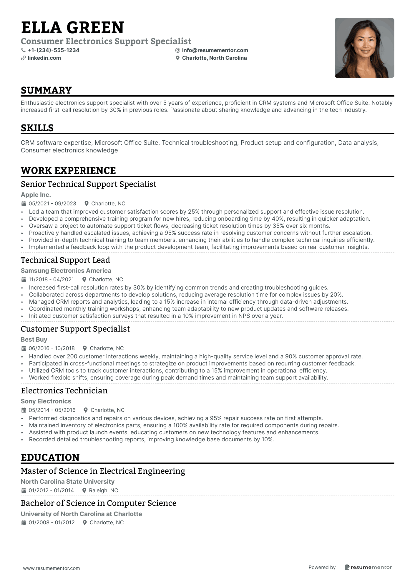 Consumer Electronics Support Specialist