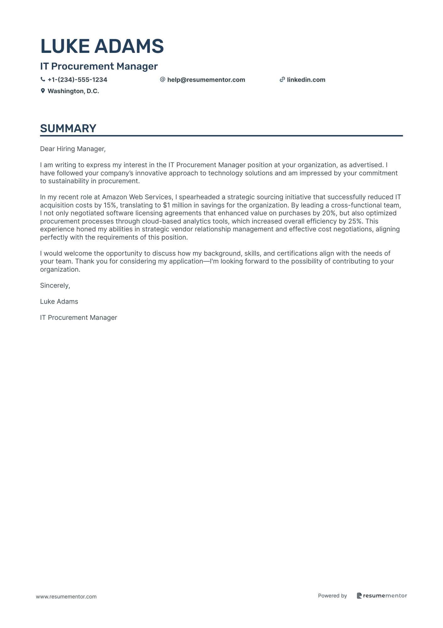 IT Procurement Manager